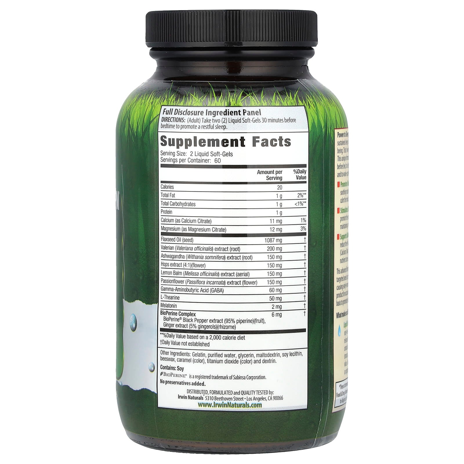 Irwin Naturals Power to Sleep PM Liquid Soft-Gels for Restful Sleep - Image 2