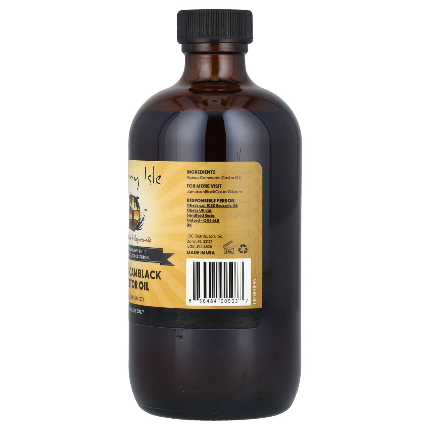 Sunny Isle, Jamaican Black Castor Oil, 8 fl oz (236 ml) - Image 2