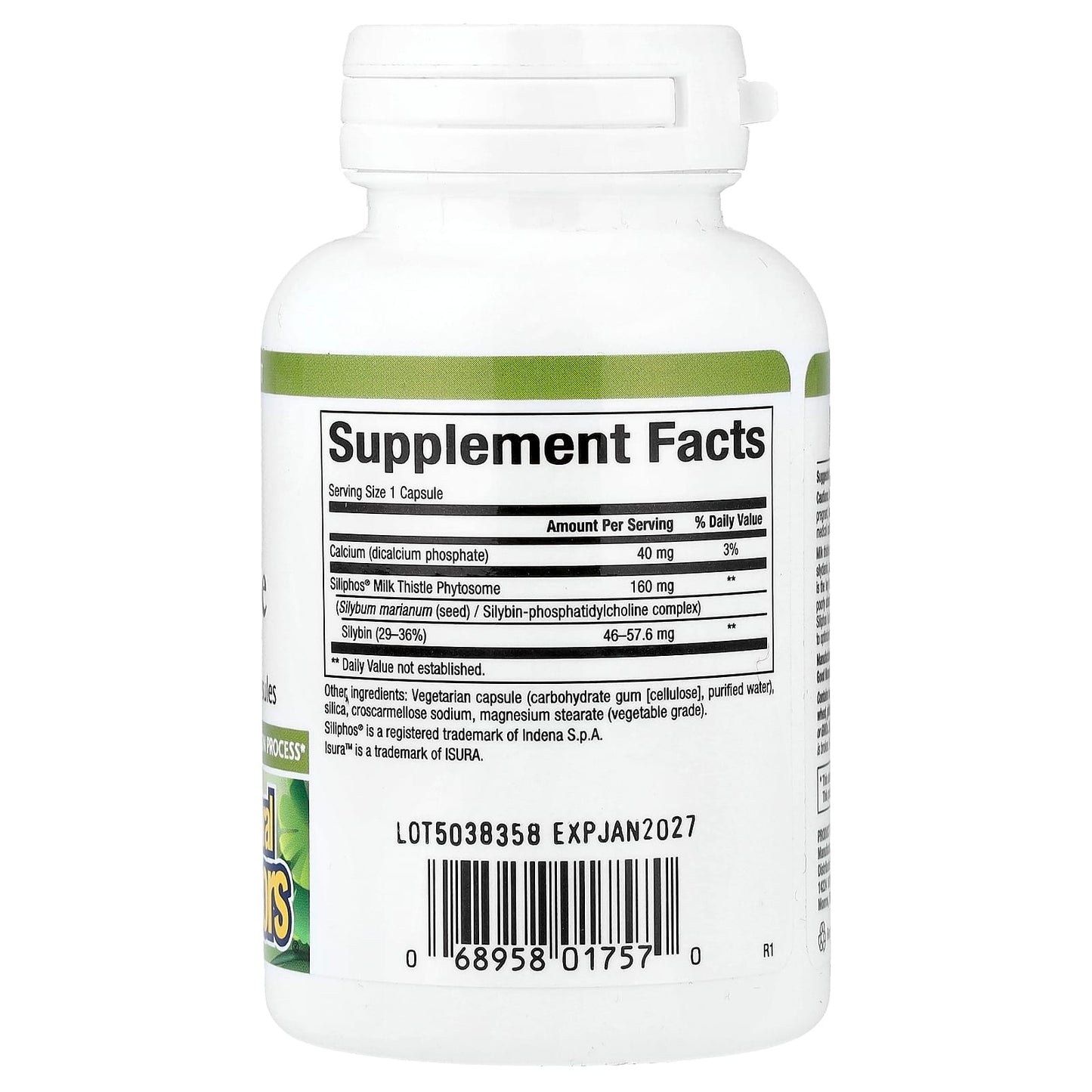 Natural Factors, Herbal Factors®, Premium Milk Thistle, 160 mg, 60 Vegetarian Capsules - Image 2