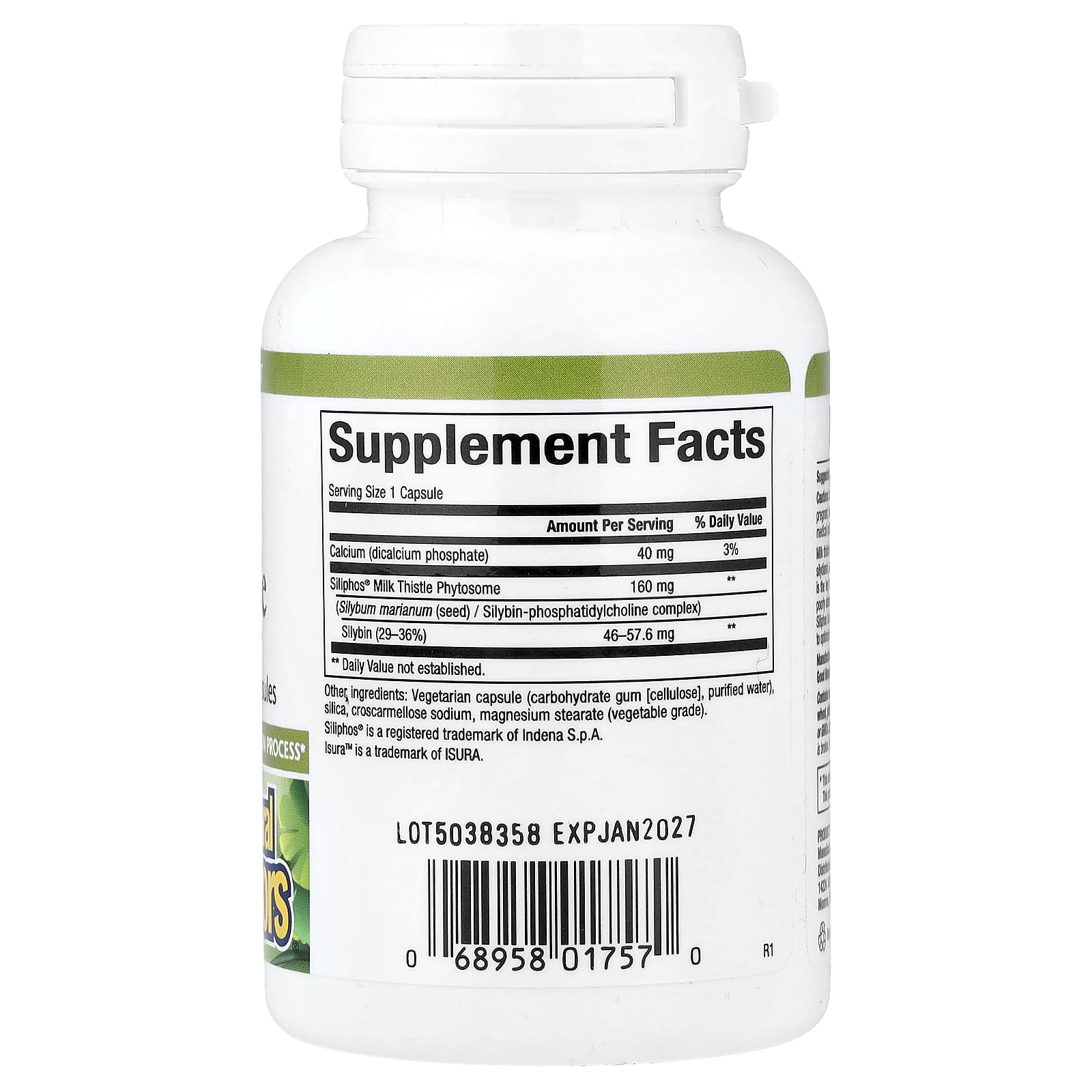 Natural Factors, Herbal Factors®, Premium Milk Thistle, 160 mg, 60 Vegetarian Capsules - Image 2