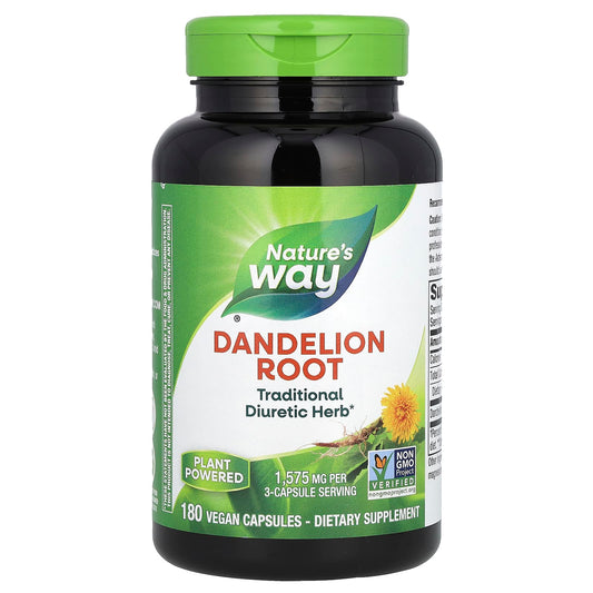 Nature's Way, Dandelion Root, 180 Vegan Capsules (525 mg per Capsule) - Image 1