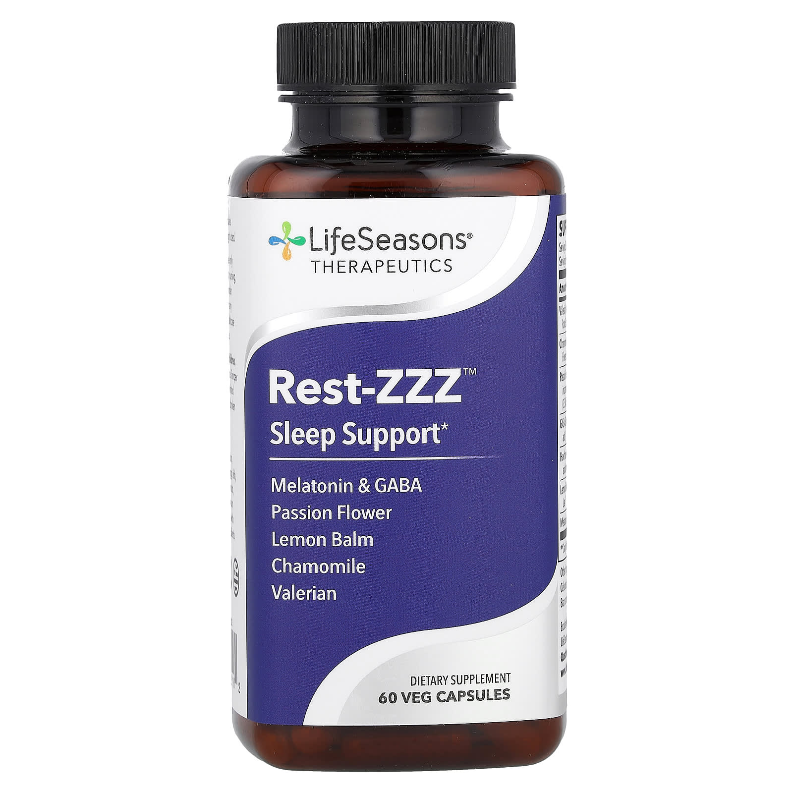 LifeSeasons, Rest-ZZZ, Sleep Support, 60 Veg Capsules - Image 1