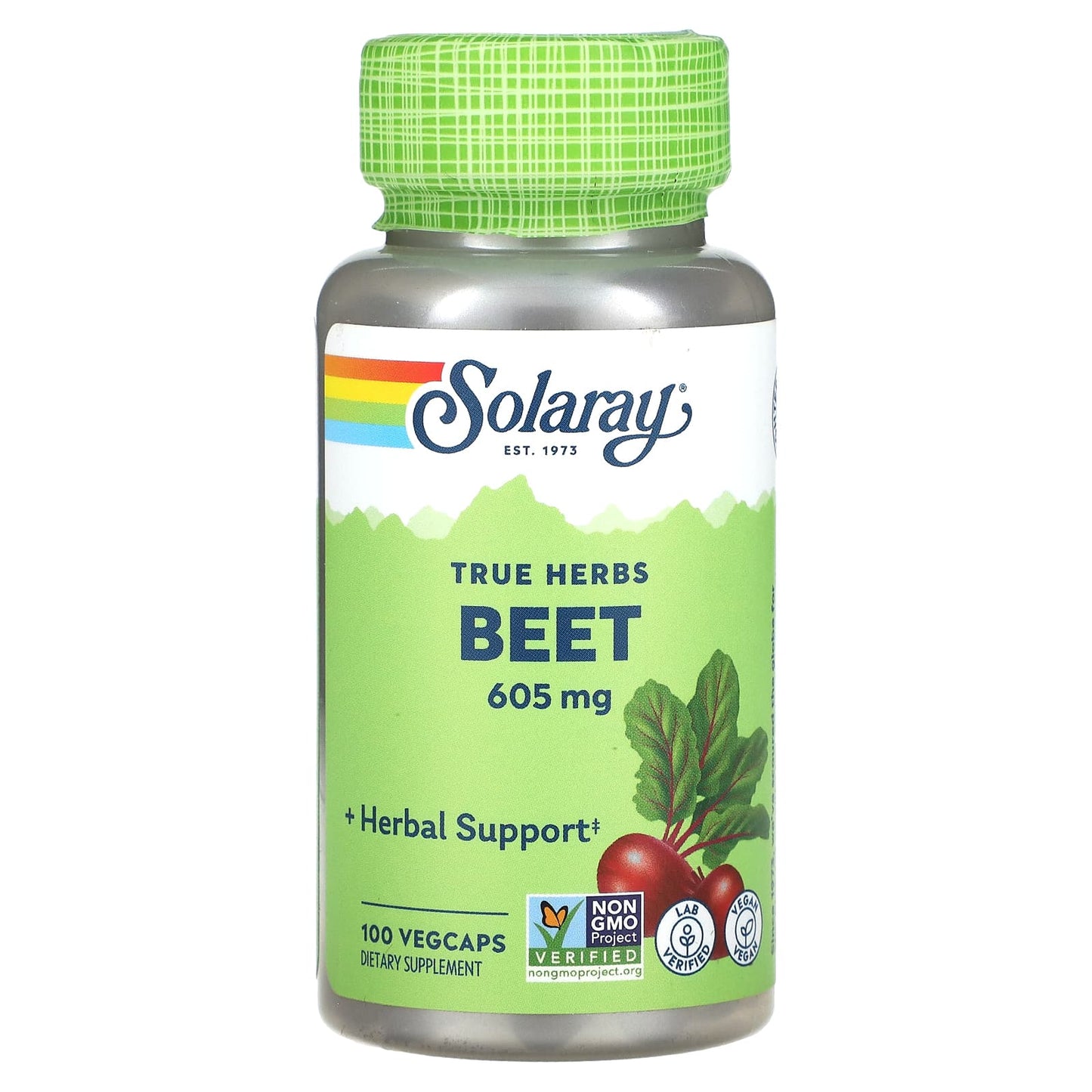 Solaray, True Herbs, Beet, 605 mg, 100 VegCaps - Image 1