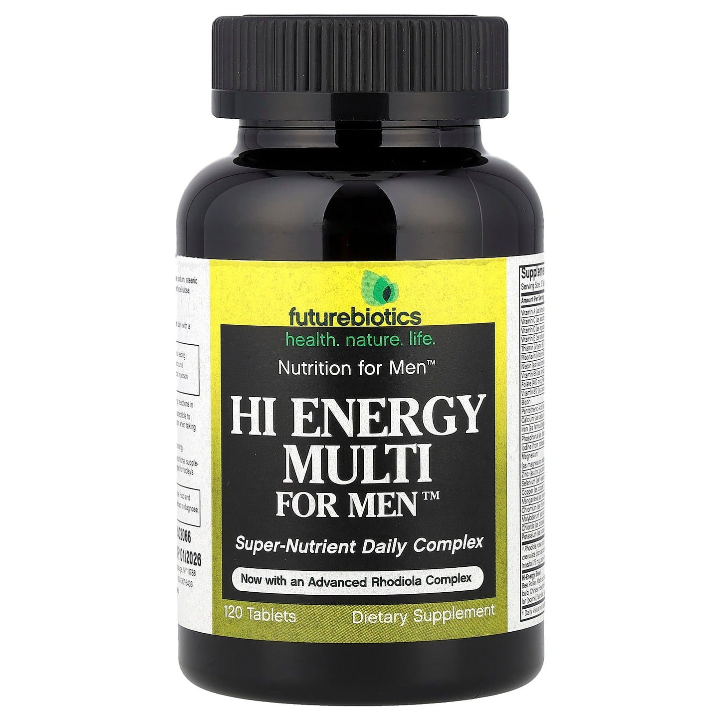 FutureBiotics Hi Energy Multi for Men, Advanced Rhodiola Complex, 120 Tablets - Image 1