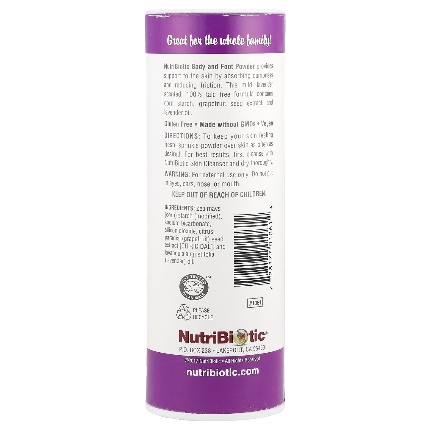 NutriBiotic, Body & Foot Powder with Grapefruit Seed Extract & Lavender Oil, Lavender, 4 oz (113 g) - Image 2