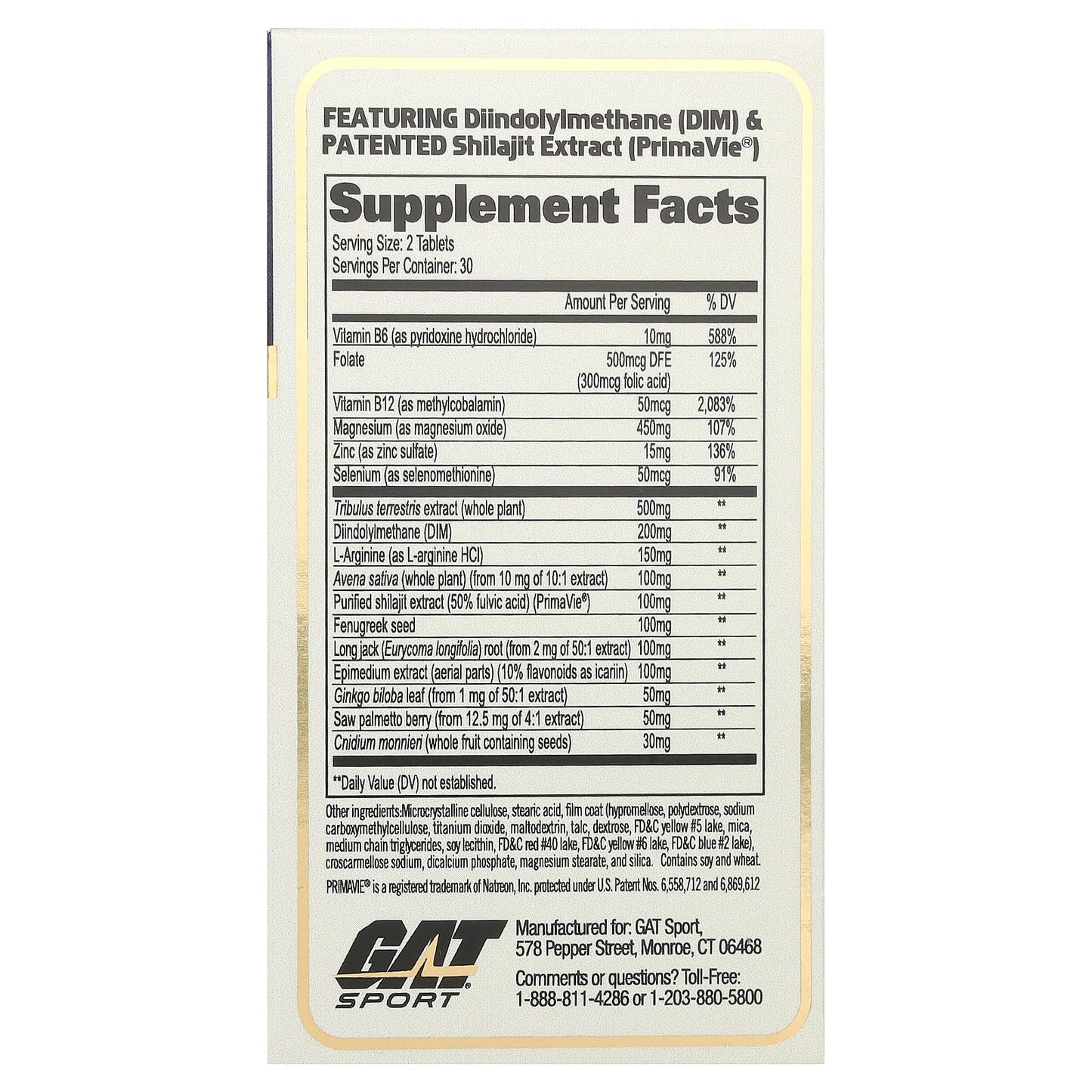 GAT Testrol Gold ES - Optimize Testosterone & Estrogen Balance - Image 2