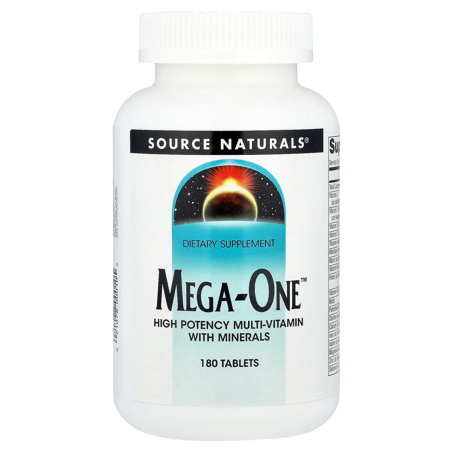 Source Naturals, Mega-One™, High Potency Multi-Vitamin With Minerals, 180 Tablets - Image 1