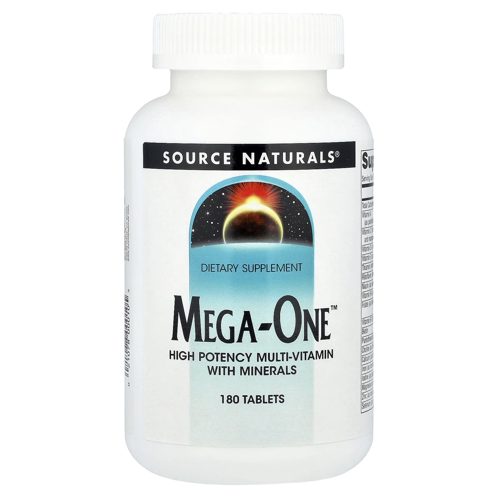 Source Naturals, Mega-One™, High Potency Multi-Vitamin With Minerals, 180 Tablets - Image 1