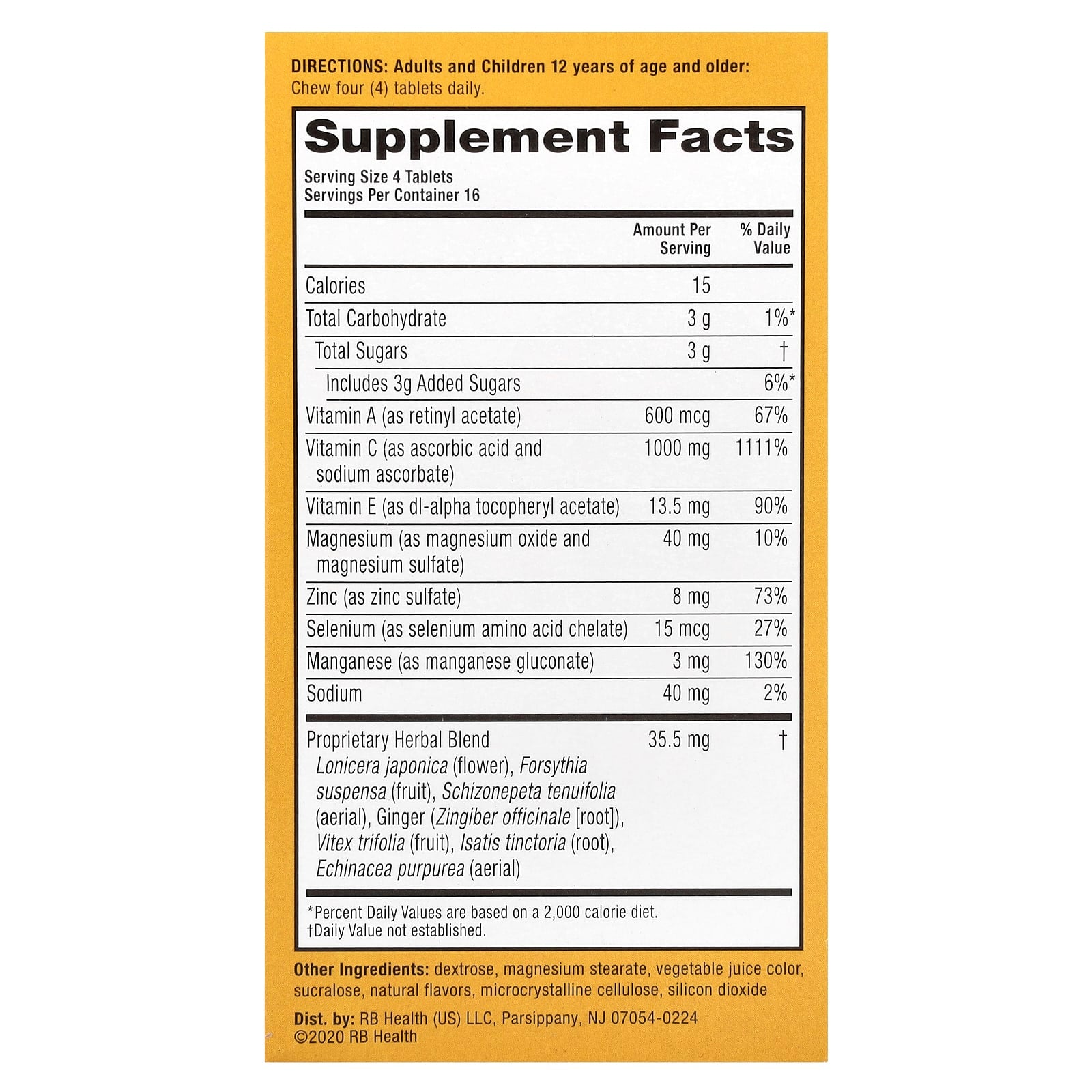 Airborne Immune Support Supplement with Vitamin C & Antioxidants, Chewable Tablets - Image 2