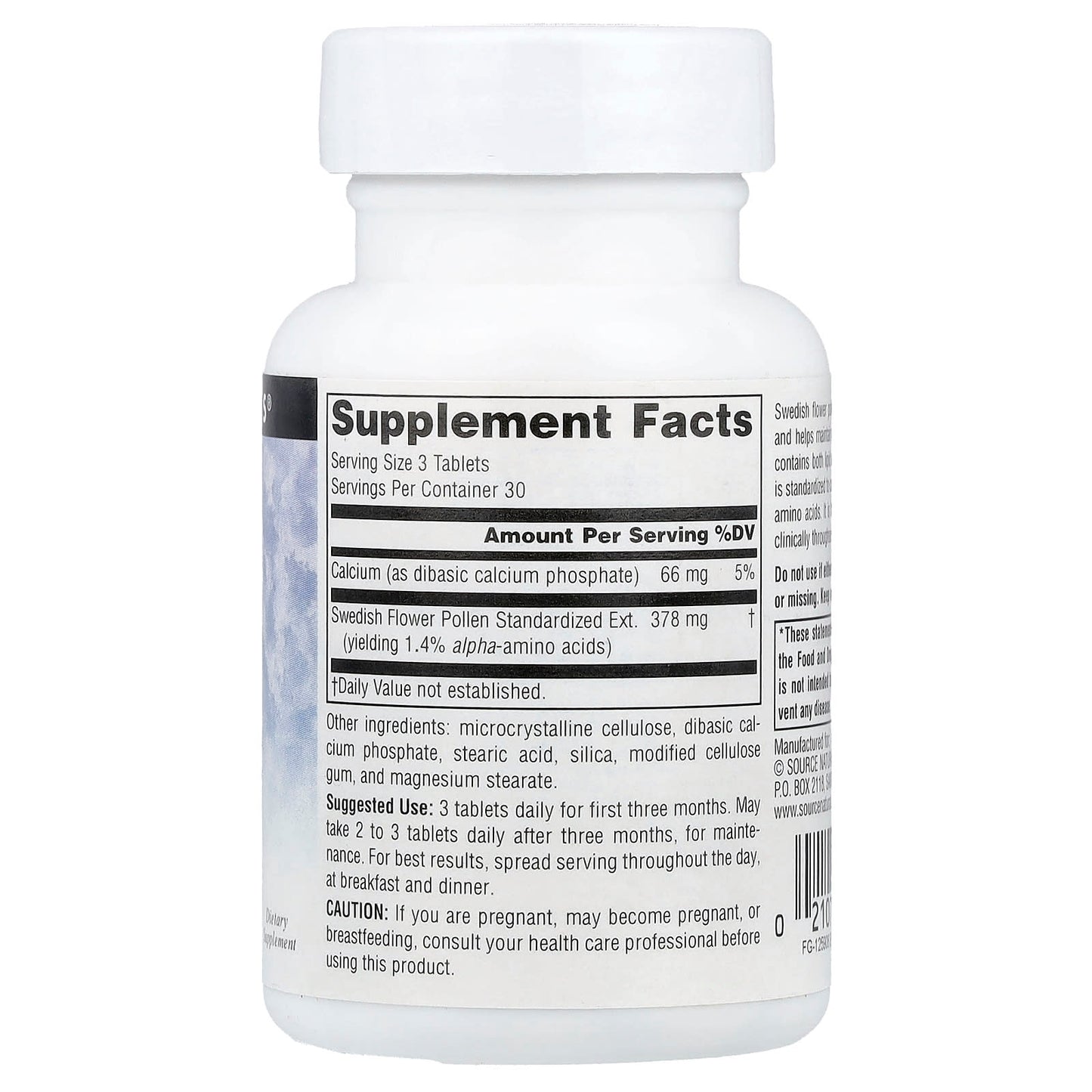 Source Naturals, Swedish Flower Pollen, 90 Tablets - Image 2