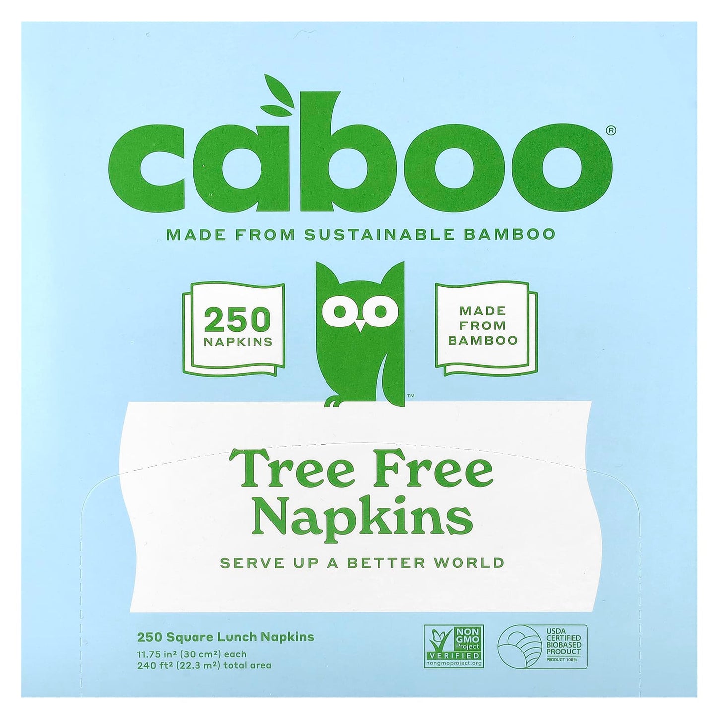 Soft & Sustainable Bamboo Napkins by Caboo - 250 Count - Image 1