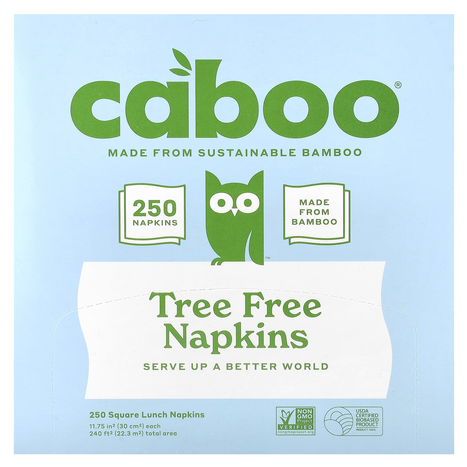 Soft & Sustainable Bamboo Napkins by Caboo - 250 Count - Image 1