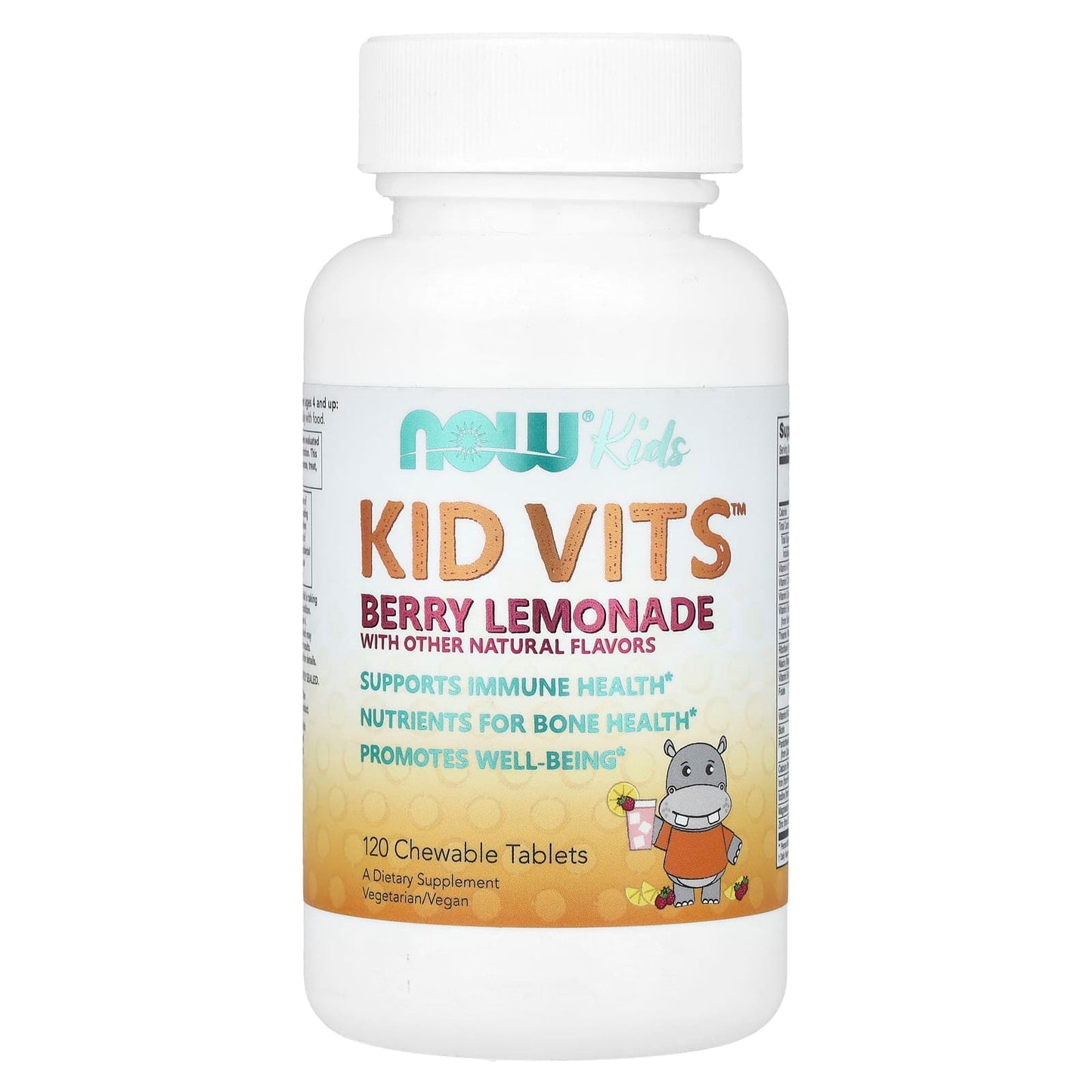 NOW Foods, Kids, Kid Vits™, Berry Lemonade, 120 Chewable Tablets - Image 1