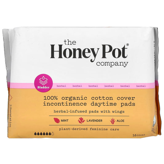 The Honey Pot Company, Herbal-Infused Pads With Wings, Daytime, 16 Count - Image 1
