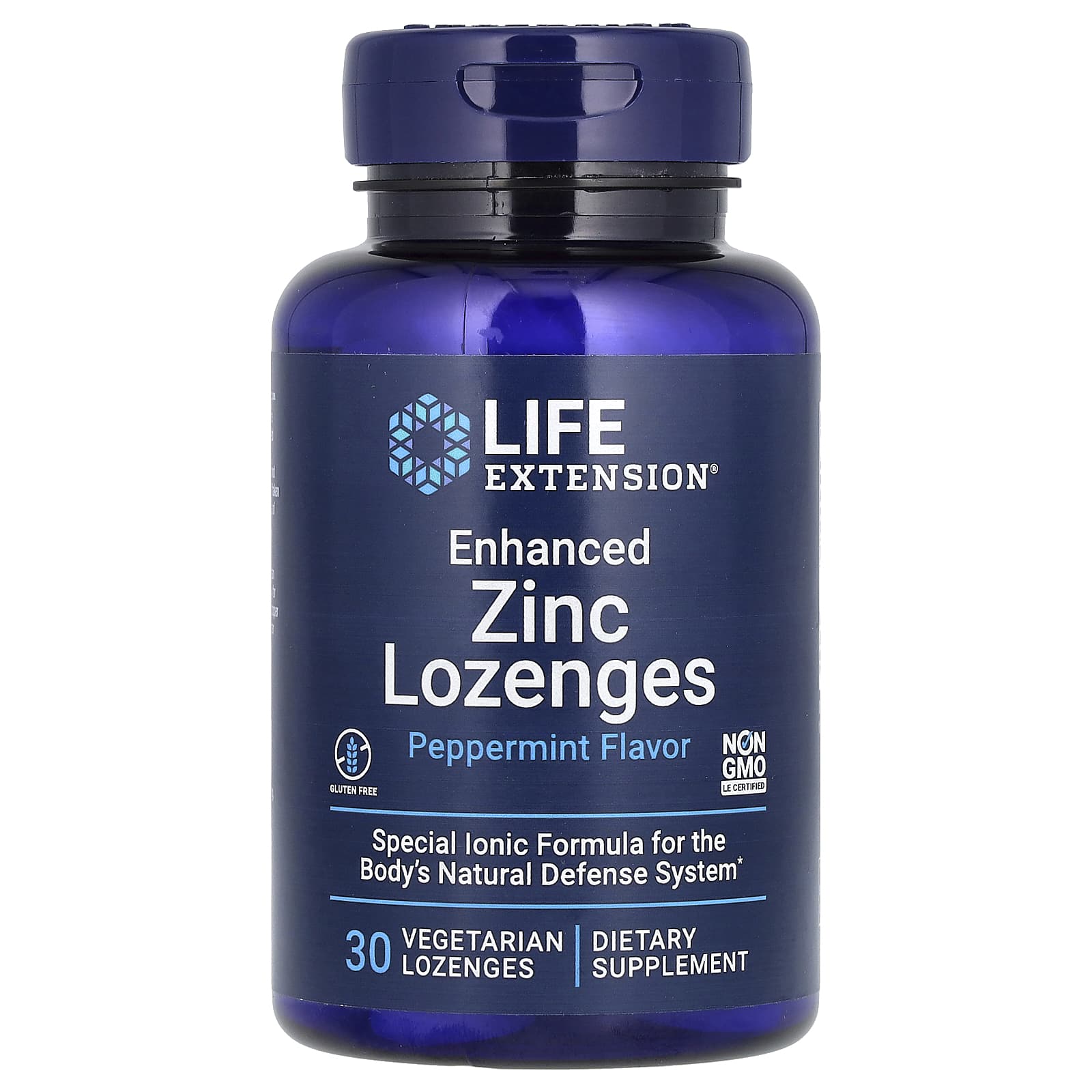 Life Extension, Enhanced Zinc Lozenges, Peppermint, 18.75 mg, 30 Vegetarian Lozenges