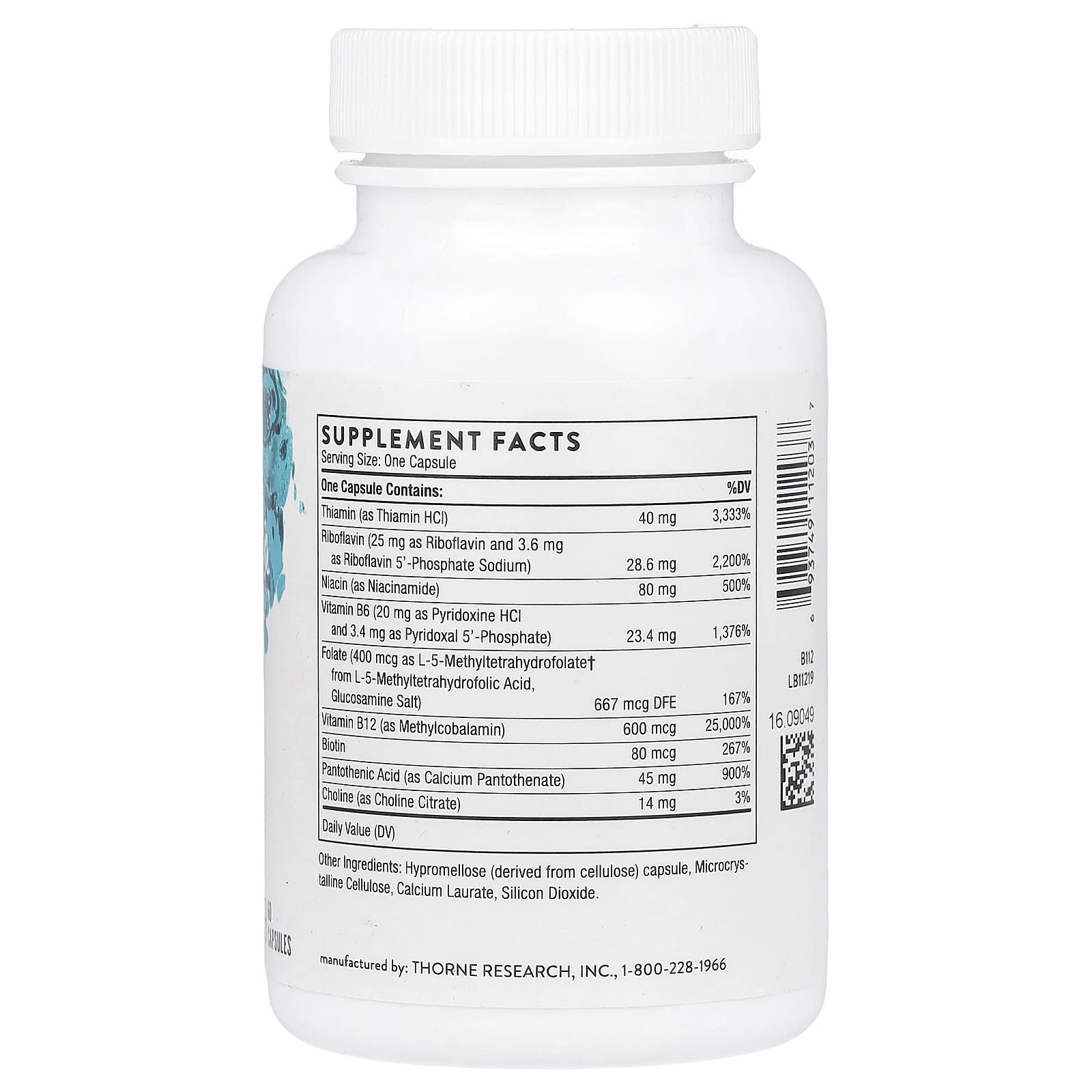Thorne, B-Complex #12, 60 Capsules - Image 2