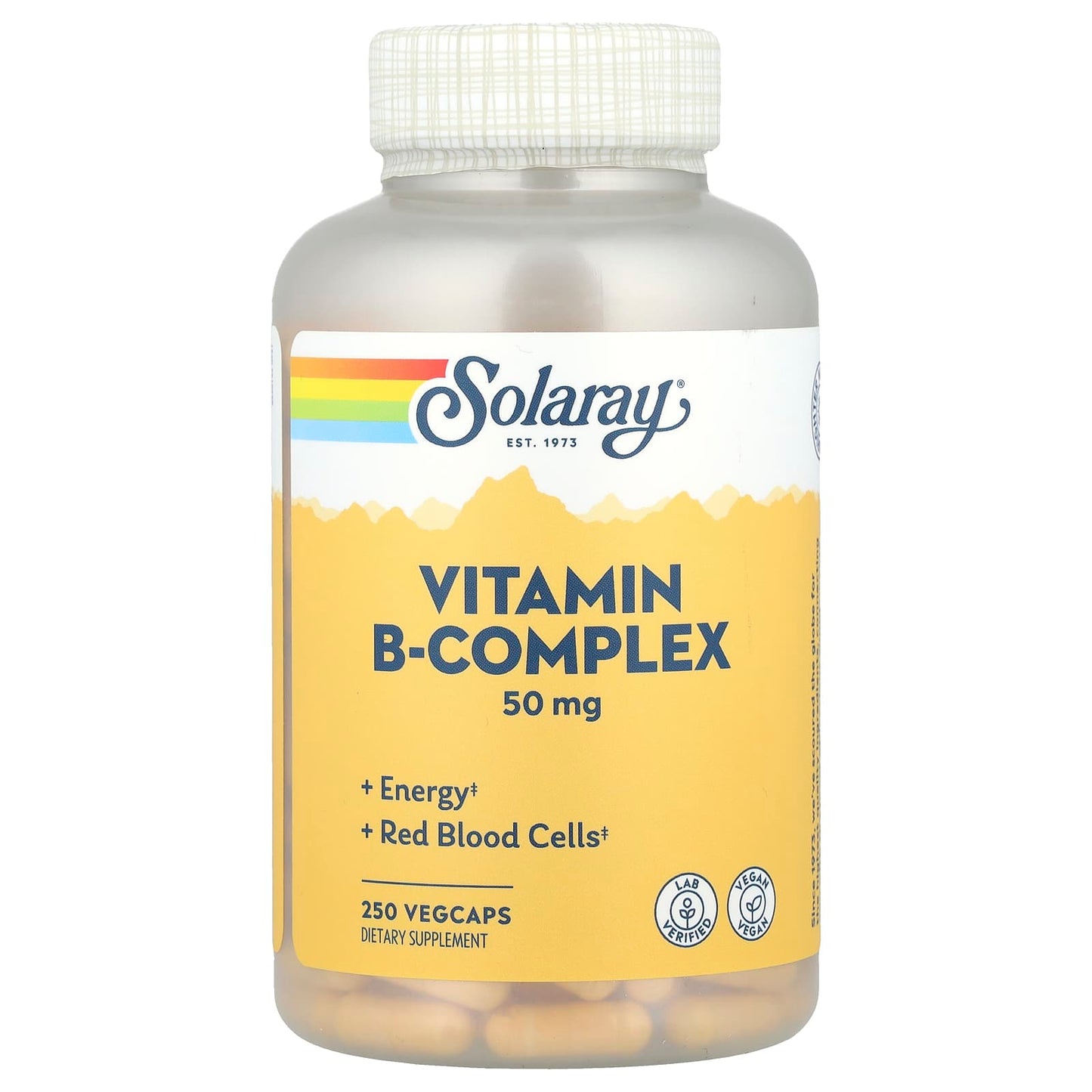 Solaray, Vitamin B-Complex, 50 mg, 250 VegCaps - Image 1