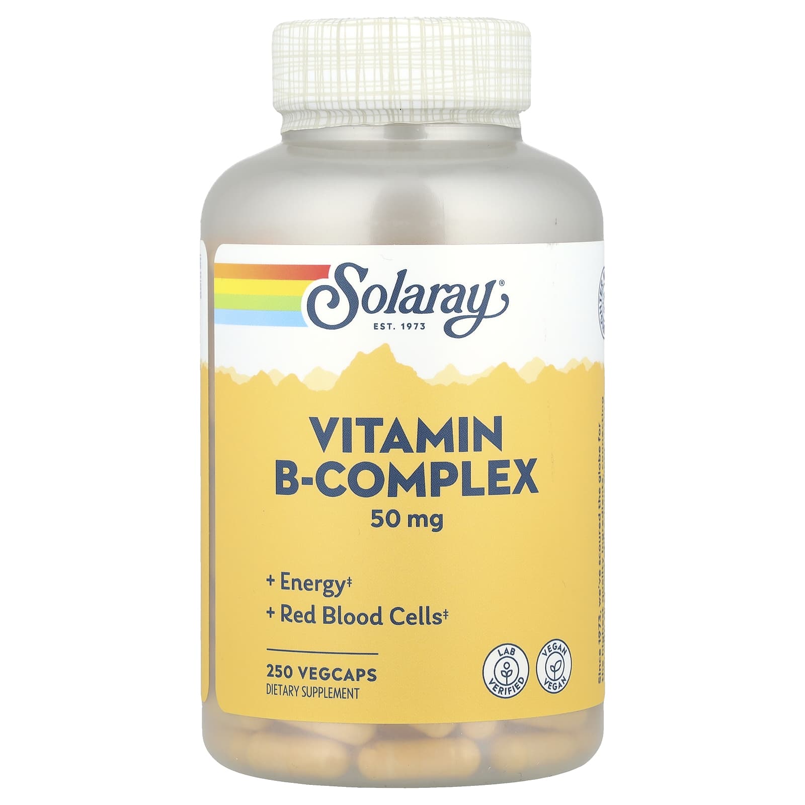 Solaray, Vitamin B-Complex, 50 mg, 250 VegCaps - Image 1