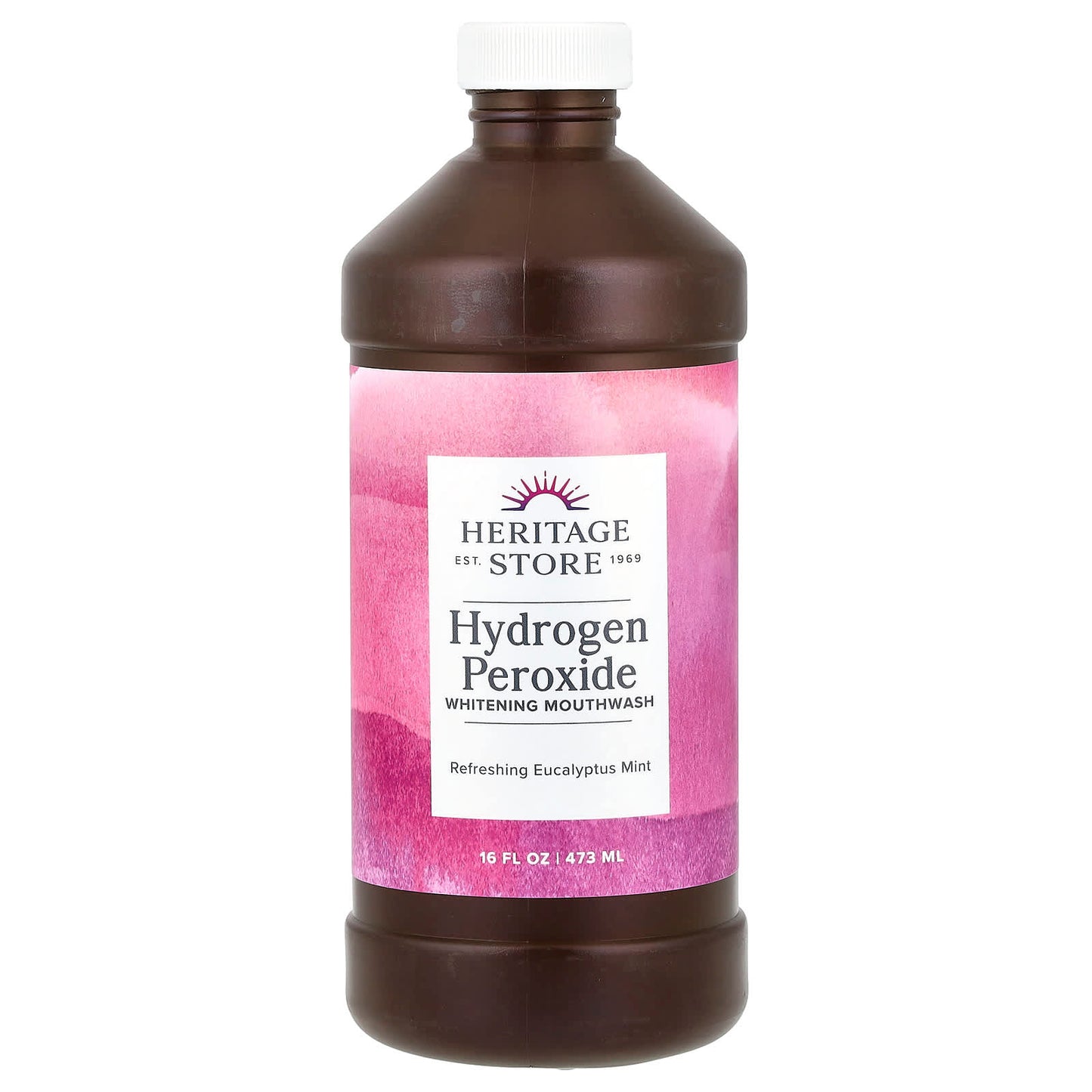 Eucalyptus Mint Whitening Mouthwash by Heritage Store - 16 fl oz (473 ml) - Image 1
