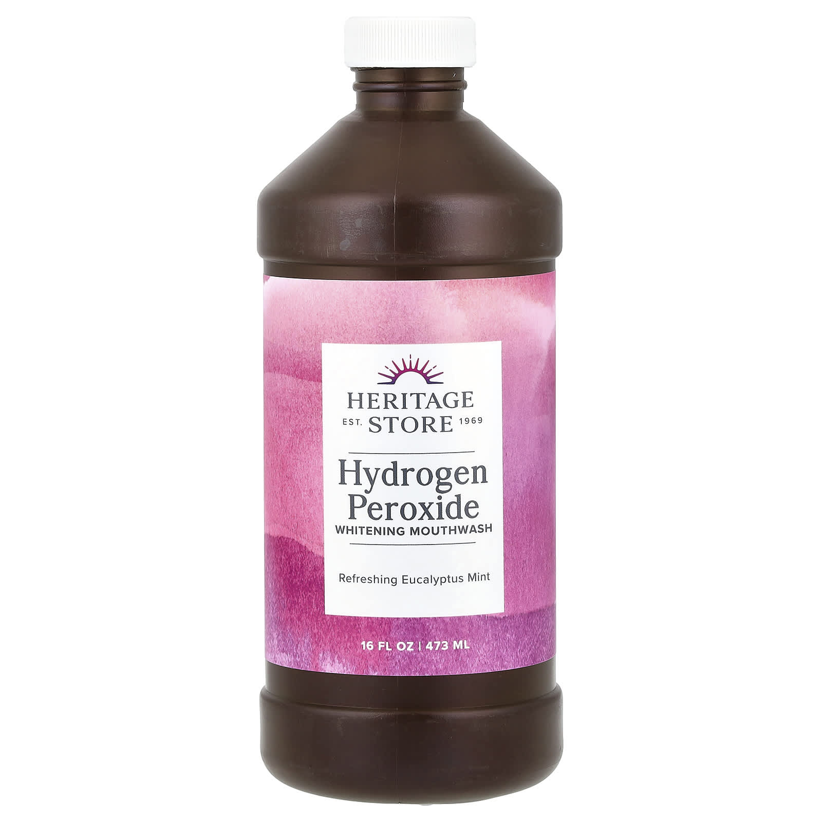 Eucalyptus Mint Whitening Mouthwash by Heritage Store - 16 fl oz (473 ml) - Image 1