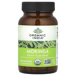 Organic India Moringa - 90 Capsules (350mg each) - USDA Organic