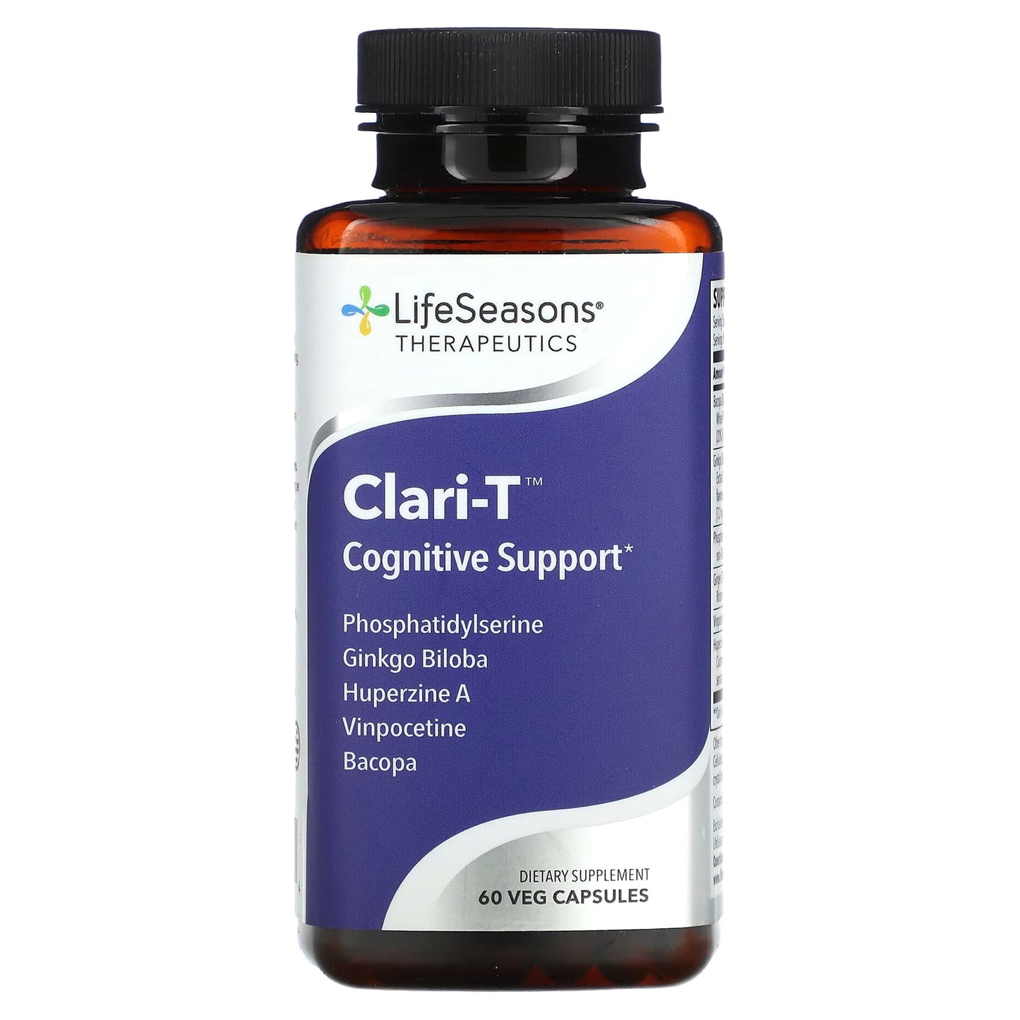 LifeSeasons, Clari-T Cognitive Support, 60 Veg Capsules - Image 1