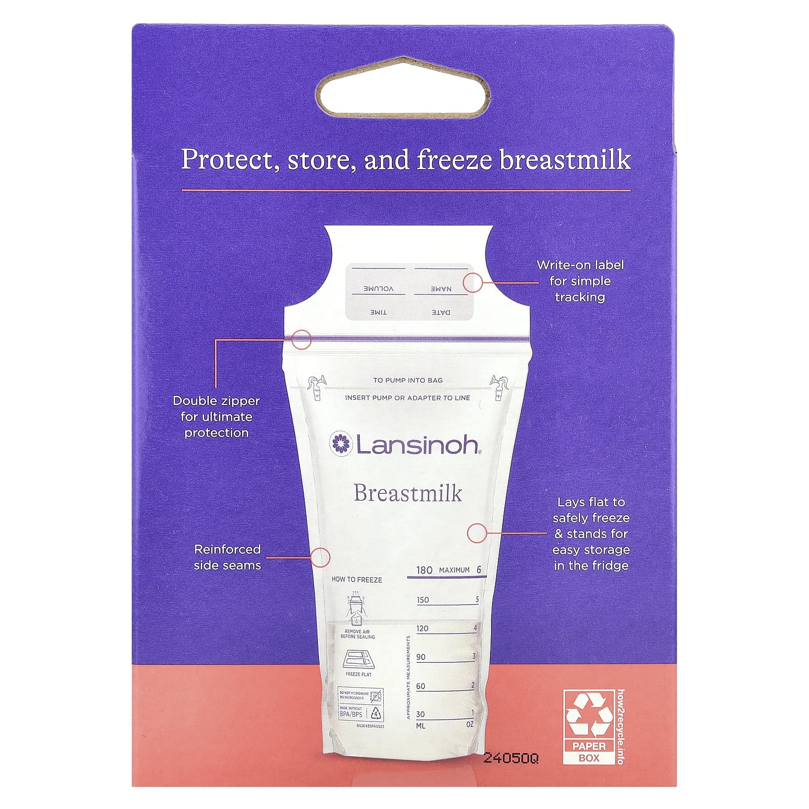 Lansinoh, Breastmilk Storage Bags, 25 Pre-Sterilized Bags - Image 2