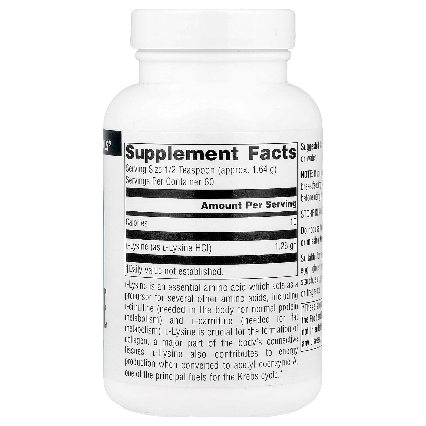Source Naturals, L-Lysine Powder, 3.53 oz (100 g) - Image 2