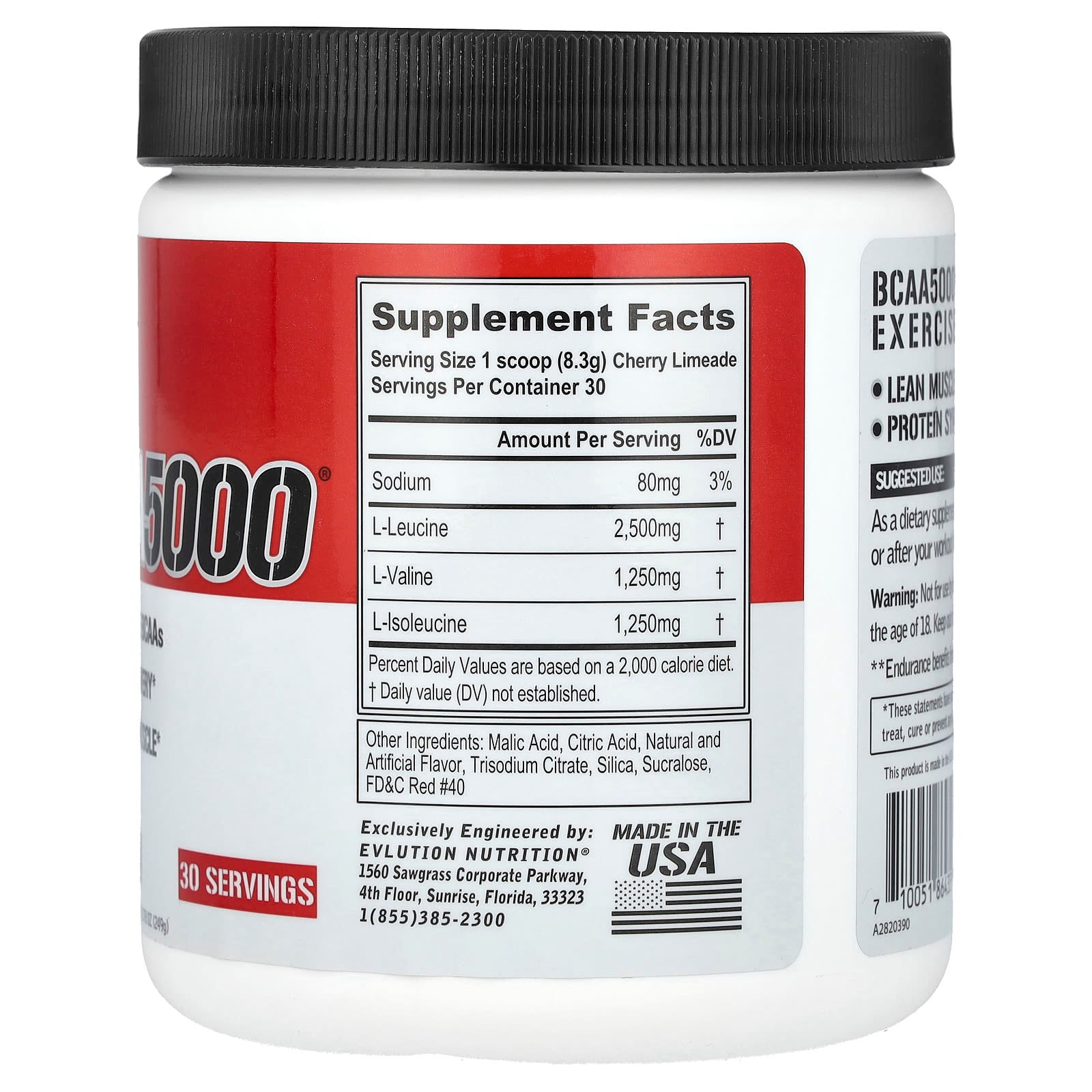 EVLution Nutrition BCAA5000 Lean Muscle Recovery Supplement - Image 2