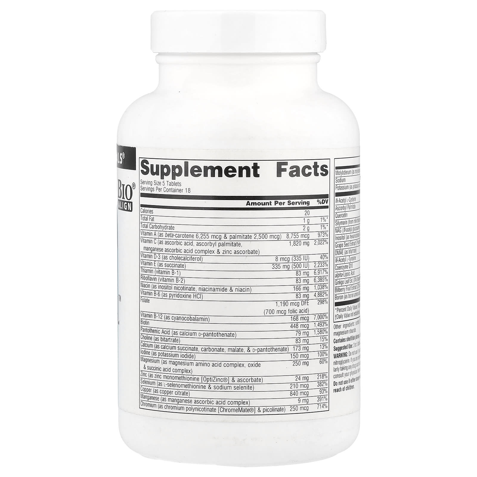Source Naturals, Elan Vital™ Multiple, 90 Tablets - Image 2