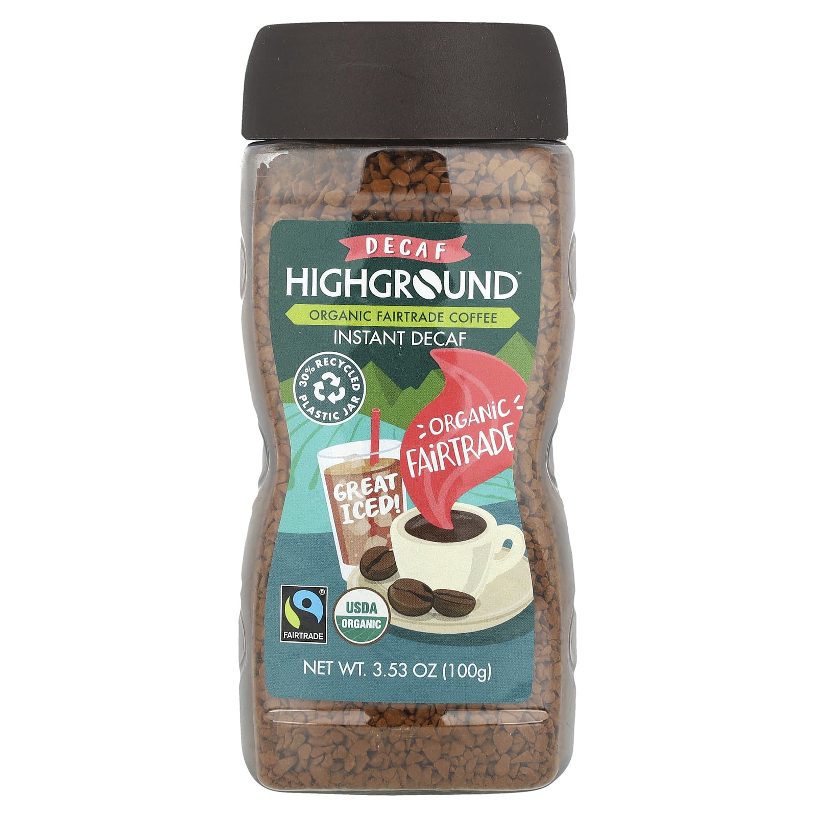 Highground Organic Decaf Instant Coffee | Medium Roast | 3.53 oz - Image 1