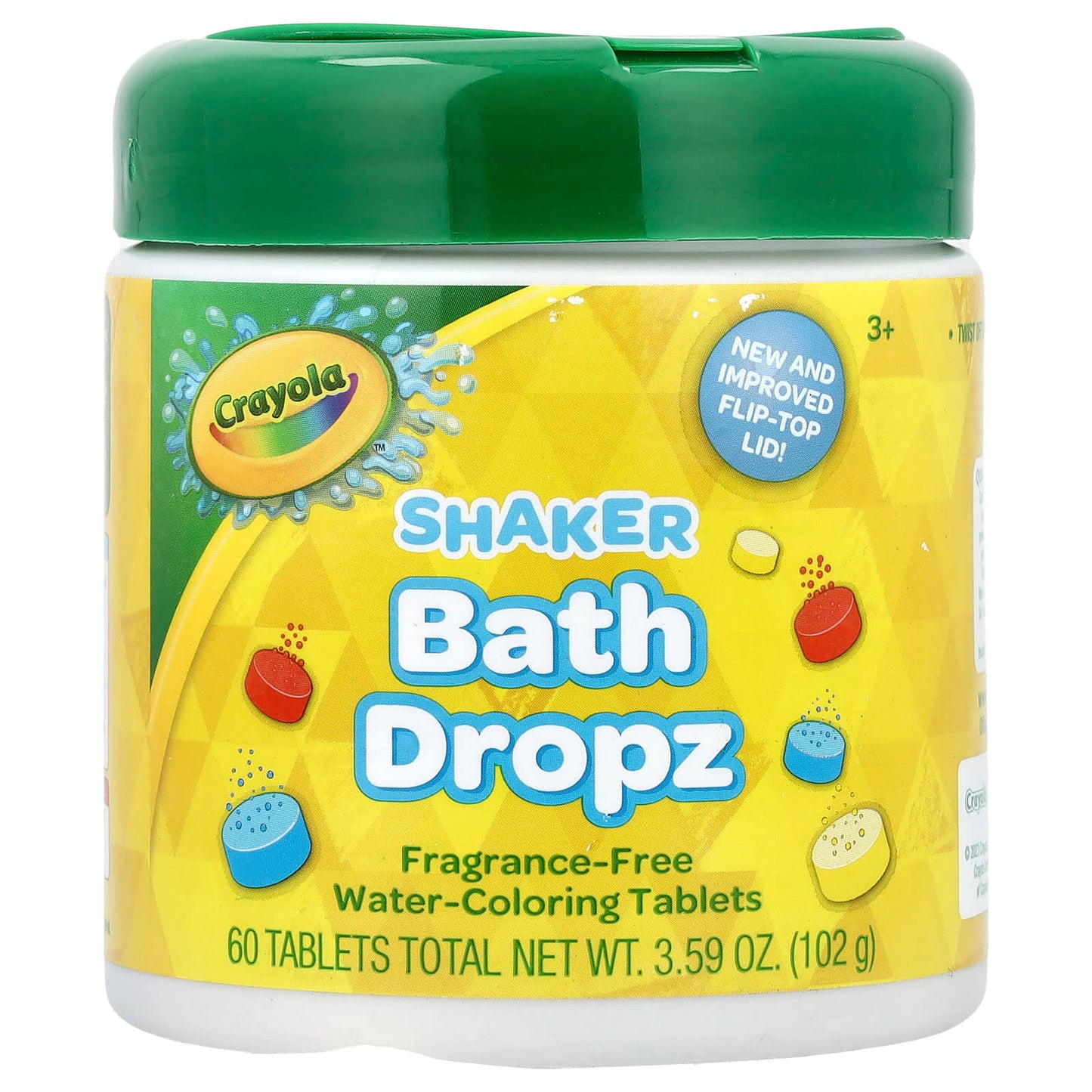 Crayola Color Bath Dropz for Kids - 60 Tablets, 3.59 oz, 3+ Years - Image 1