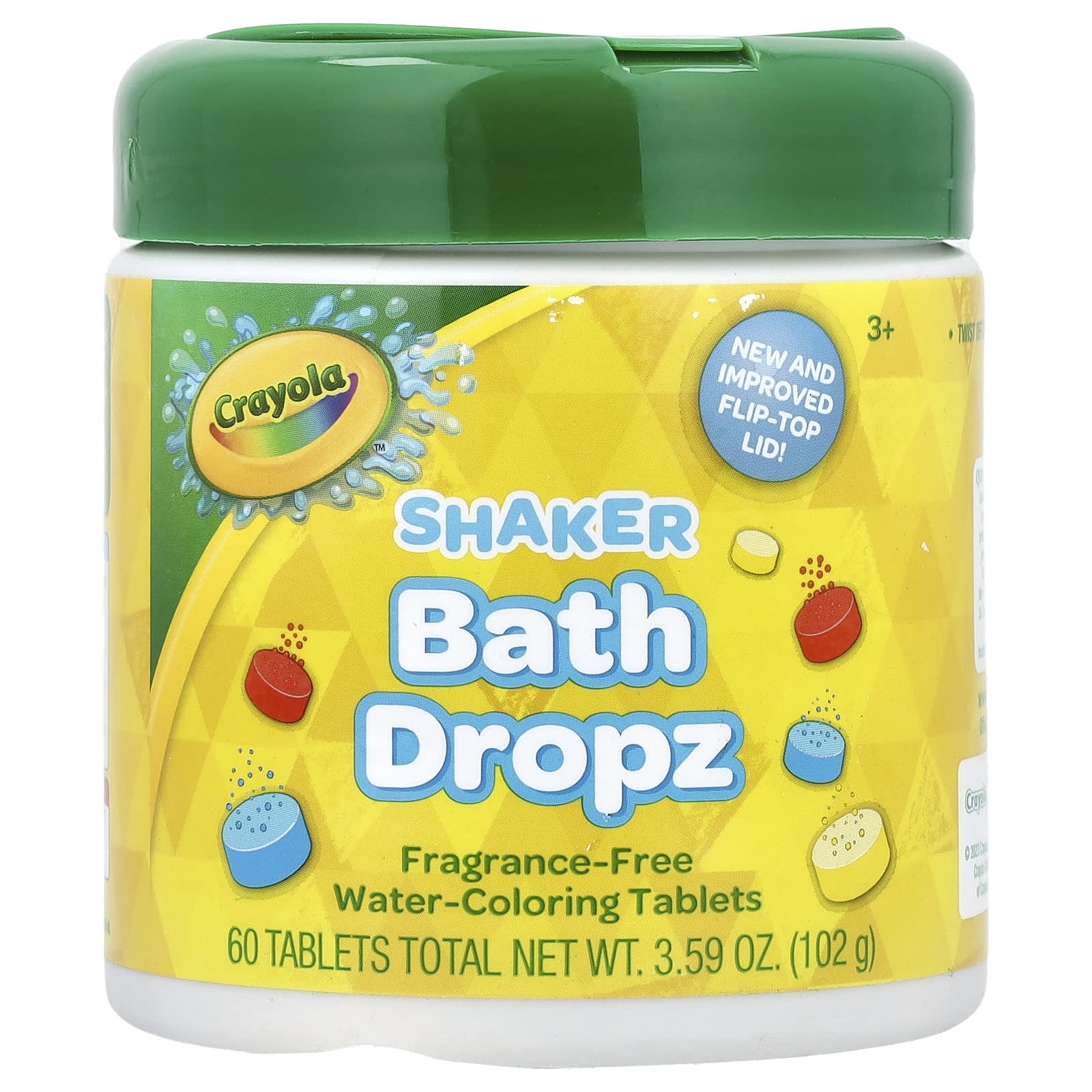 Crayola Color Bath Dropz for Kids - 60 Tablets, 3.59 oz, 3+ Years - Image 1