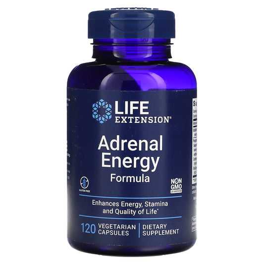 Life Extension, Adrenal Energy Formula, 120 Vegetarian Capsules - Image 1