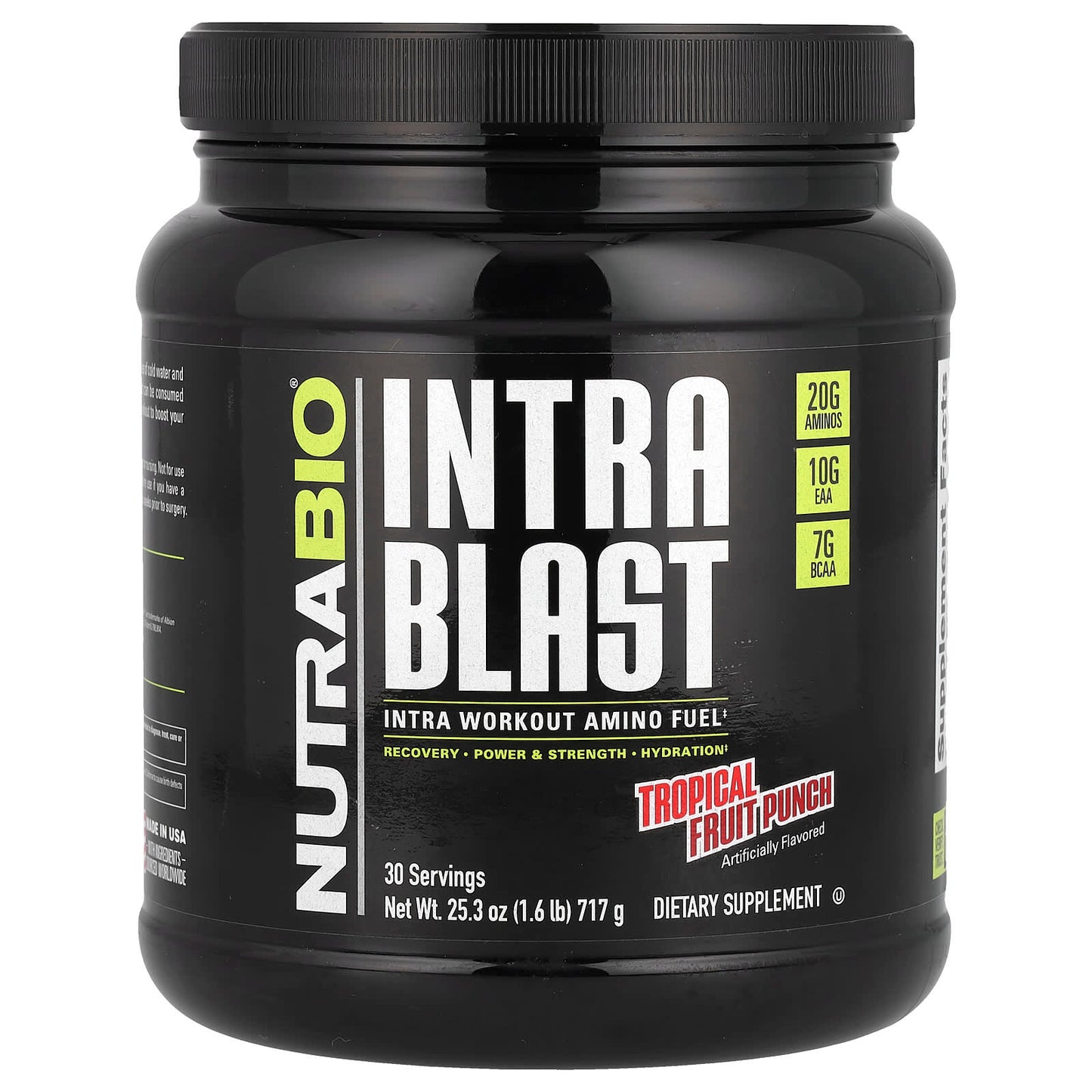 NutraBio, Intra Blast, Intra Workout Amino Fuel, Tropical Fruit Punch, 1.6 lb (717 g) - Image 1