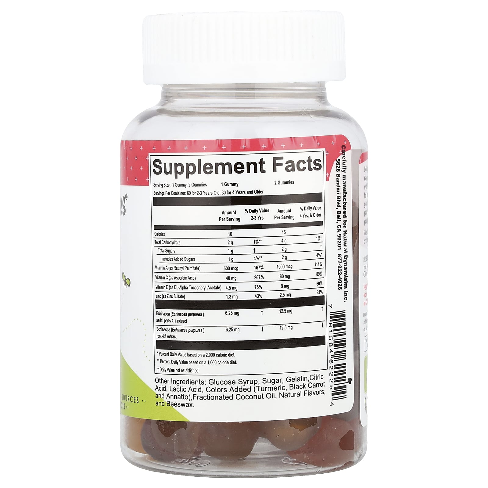 Natural Dynamix (NDX), Kids, Gummy Cuties®, Echinacea, Vitamin C & Zinc, 60 Gummy Cuties