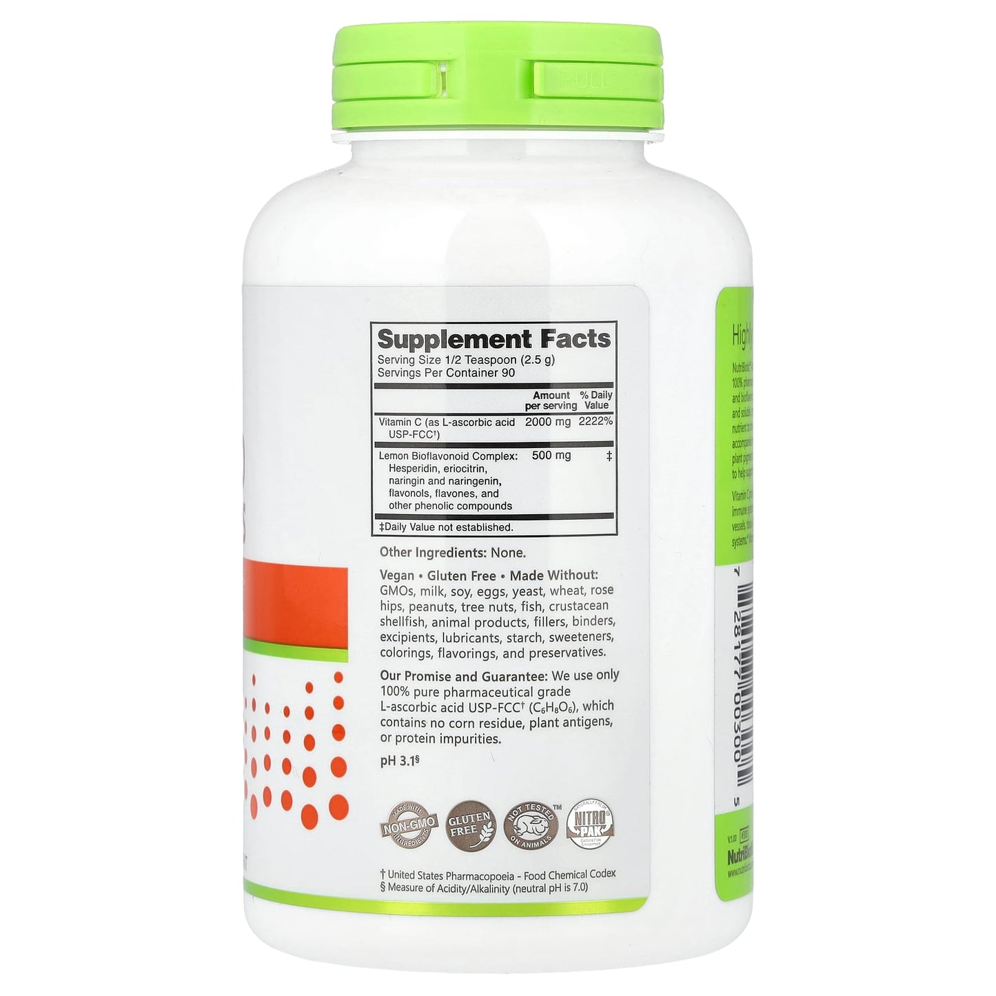 NutriBiotic, Immunity, Ascorbic Acid with Bioflavonoids, Crystalline Powder, 8 oz (227 g) - Image 2