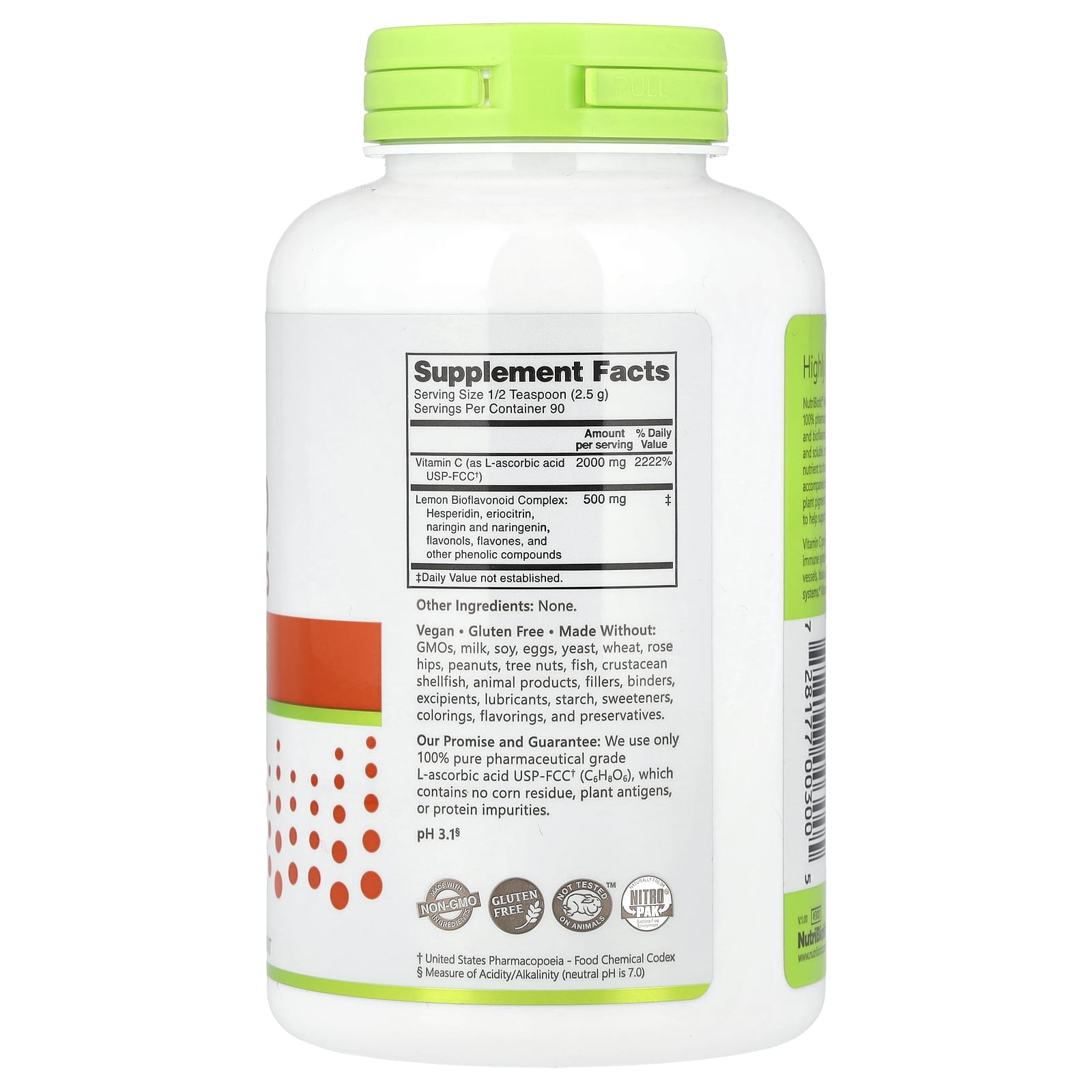 NutriBiotic, Immunity, Ascorbic Acid with Bioflavonoids, Crystalline Powder, 8 oz (227 g) - Image 2