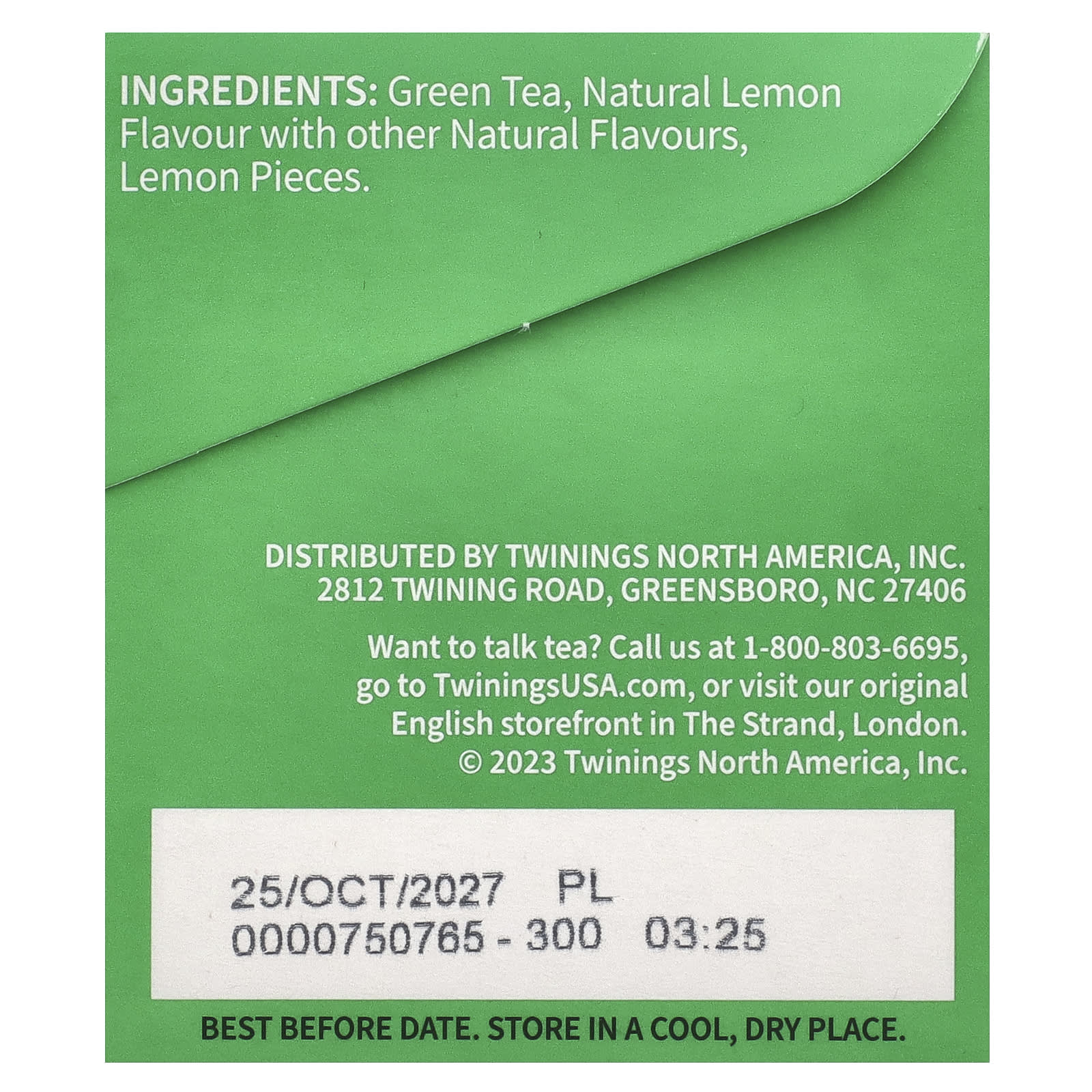 Twinings, Flavored Green Tea, Lemon, 20 Tea Bags, 1.41 oz (40 g) - Image 2