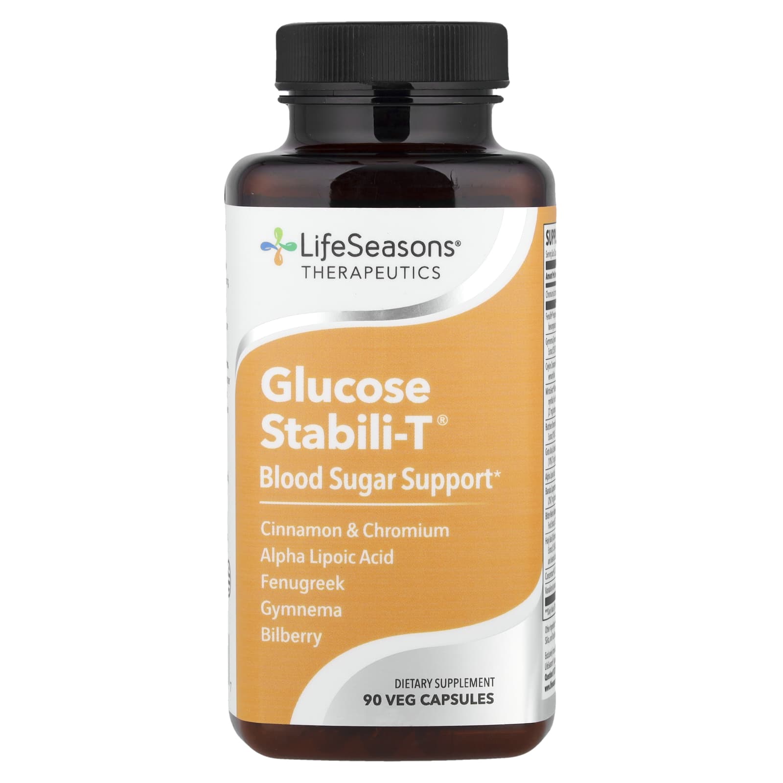 LifeSeasons, Glucose Stabili-T®, Blood Sugar Support, 90 Veg Capsules - Image 1