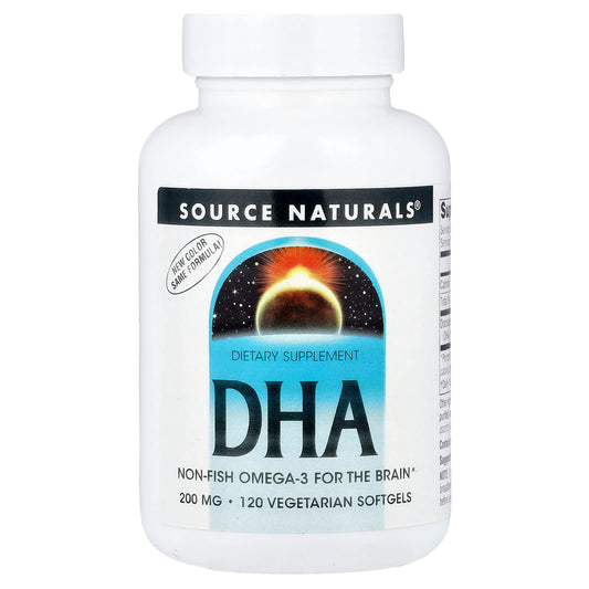 Source Naturals, DHA, 200 mg, 120 Vegetarian Softgels - Image 1