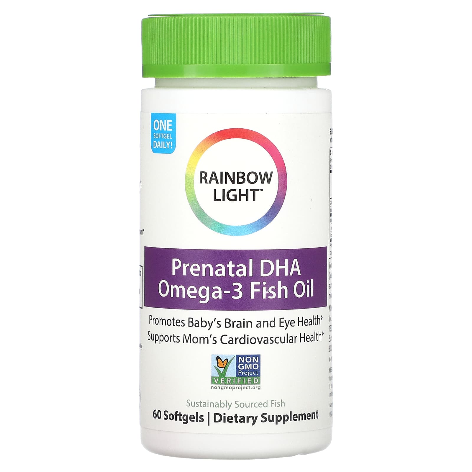 Rainbow Light, Prenatal DHA, Omega-3 Fish Oil, 60 Softgels - Image 1