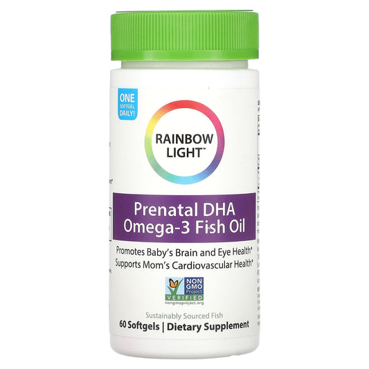 Rainbow Light, Prenatal DHA, Omega-3 Fish Oil, 60 Softgels - Image 1