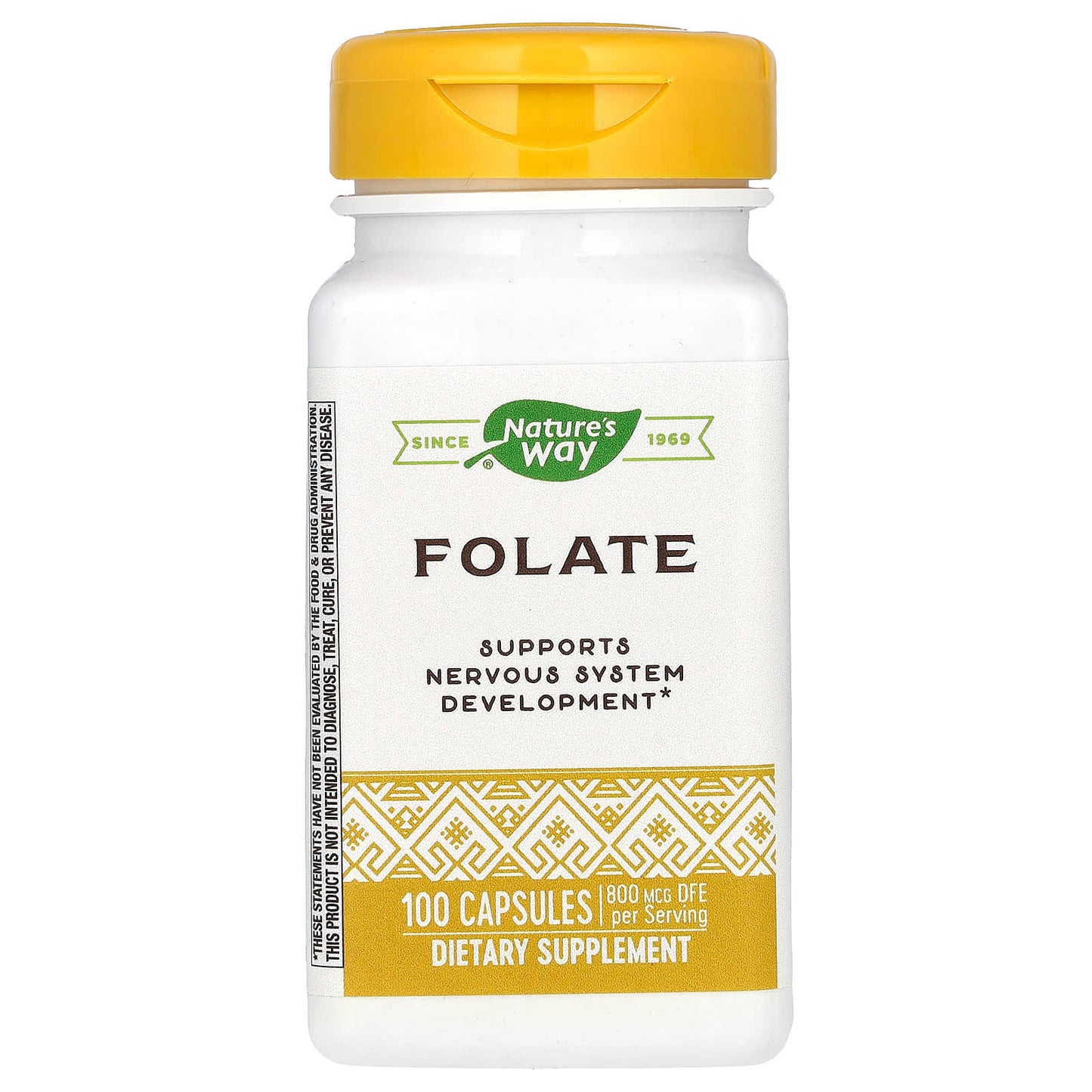 Nature's Way, Folate, 800 mcg DFE, 100 Capsules - Image 1