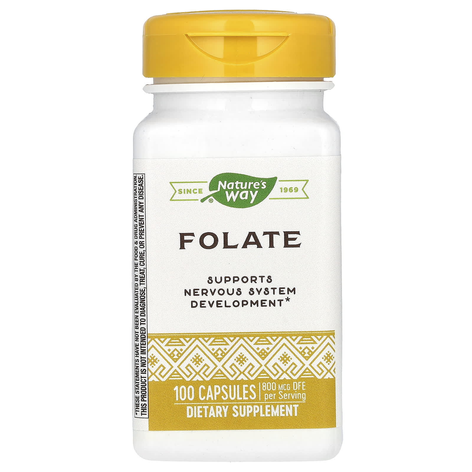 Nature's Way, Folate, 800 mcg DFE, 100 Capsules - Image 1