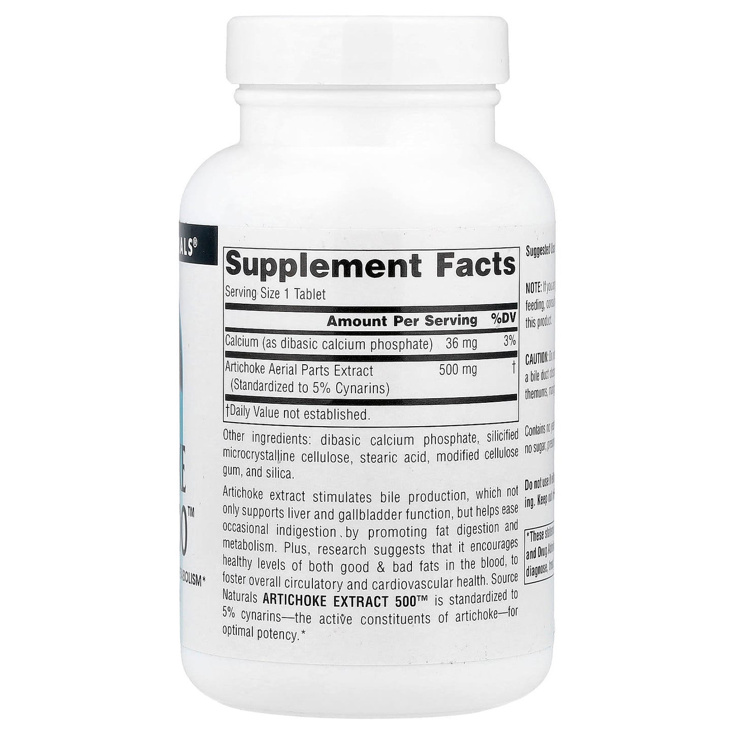 Source Naturals, Artichoke Extract 500™, 180 Tablets - Image 2