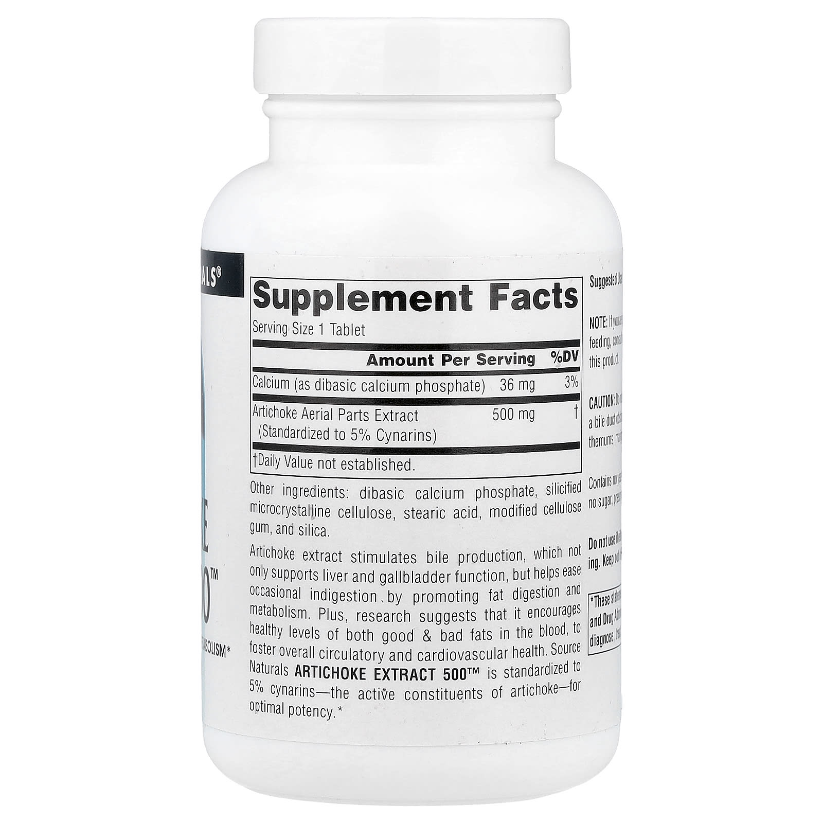 Source Naturals, Artichoke Extract 500™, 180 Tablets - Image 2