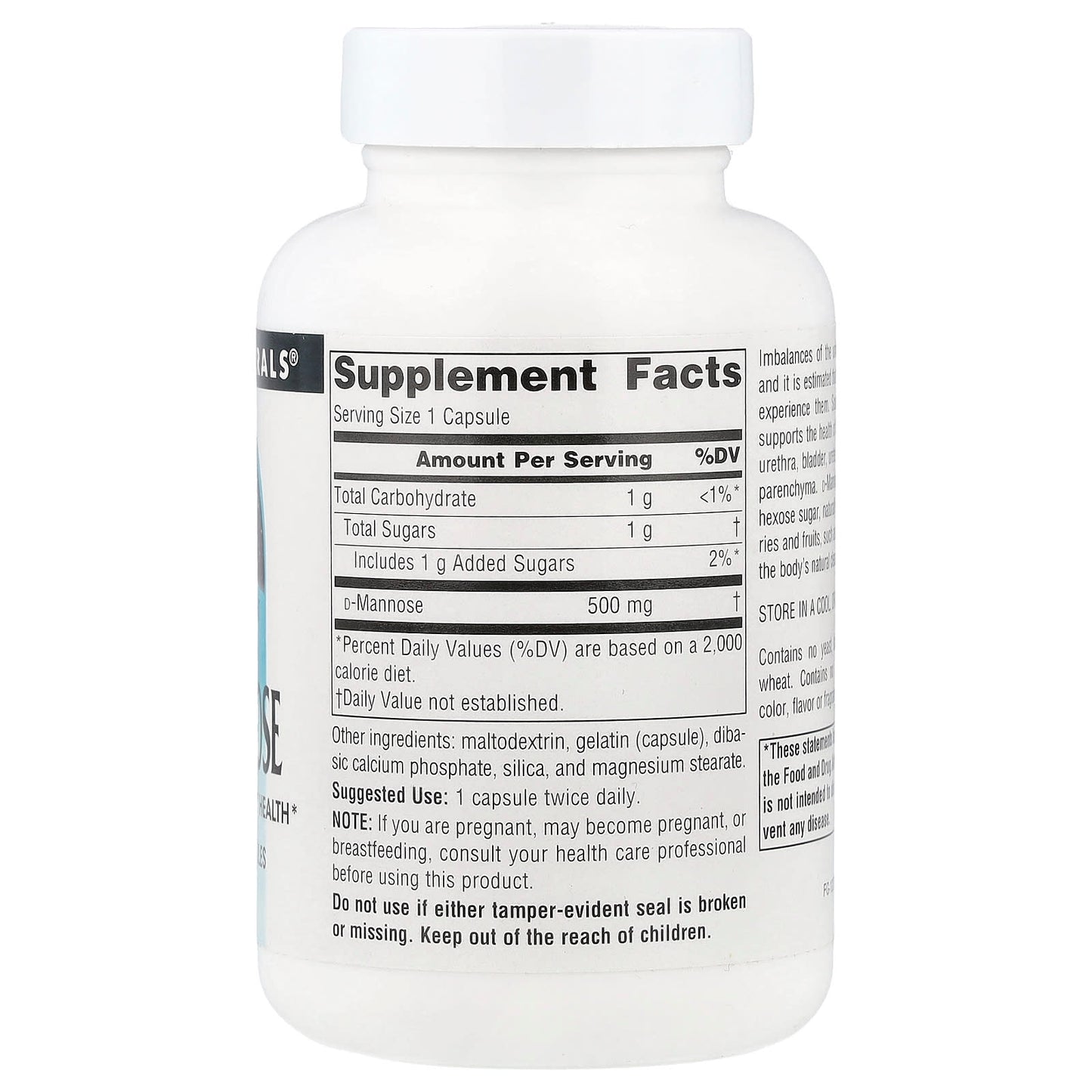 Source Naturals, D-Mannose, 60 Capsules - Image 2