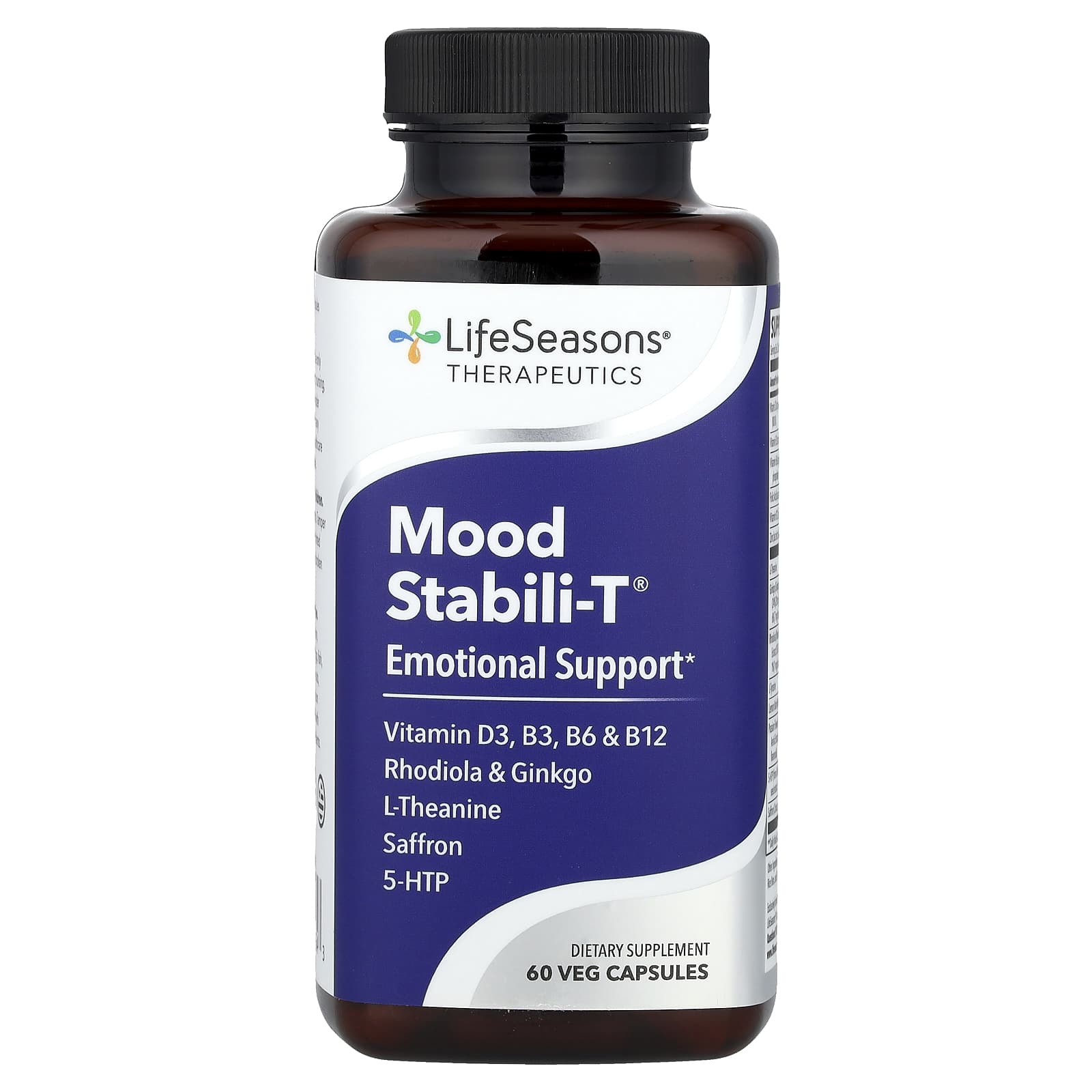 LifeSeasons, Mood Stabili-T®, Emotional Support, 60 Veg Capsules - Image 1