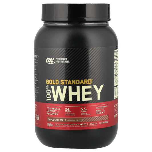 Optimum Nutrition, Gold Standard® 100% Whey, Chocolate Malt, 2 lb (907 g) - Image 1